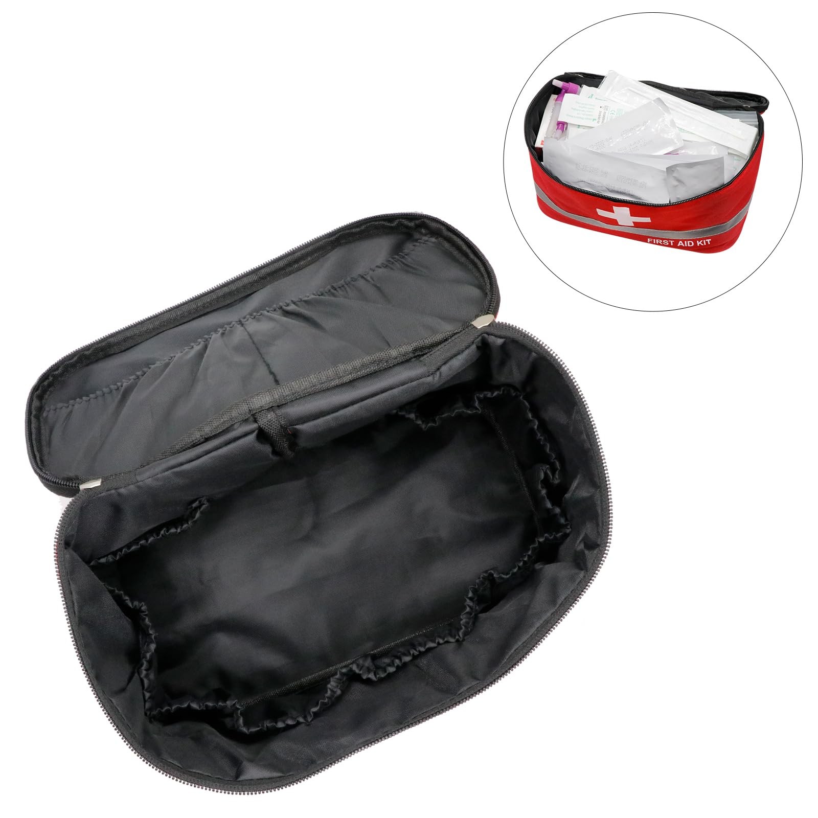 Empty First Aid Bag, 10.2×5.5×5.5 inches Portable Outdoor First Aid Medical S…