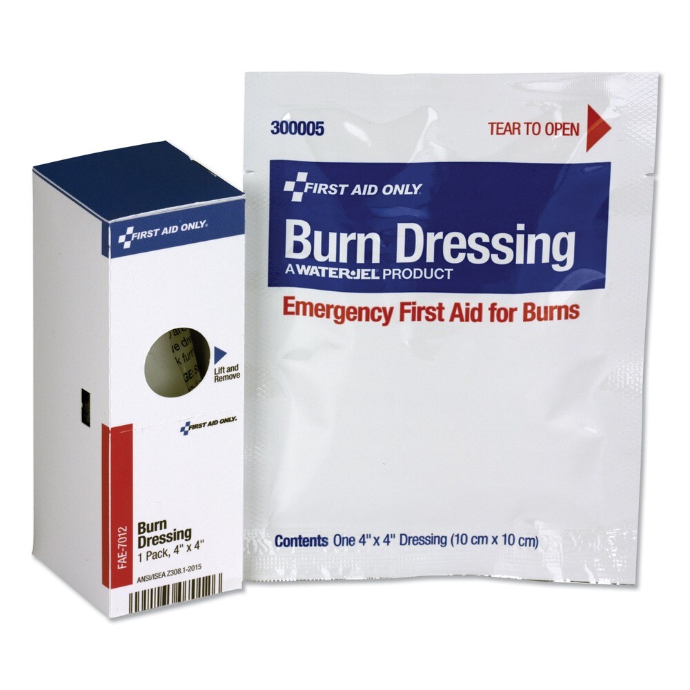 First Aid Only FAE7012 4 in. x 4 in. Burn Dressing Refill – White (1/Box) New