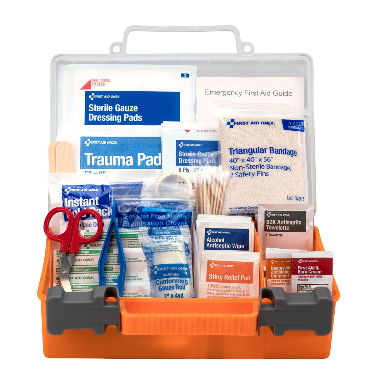 118/Pcs First Aid Kit, Clear Front Cover 118-piece First Aid Bag, 25 persons