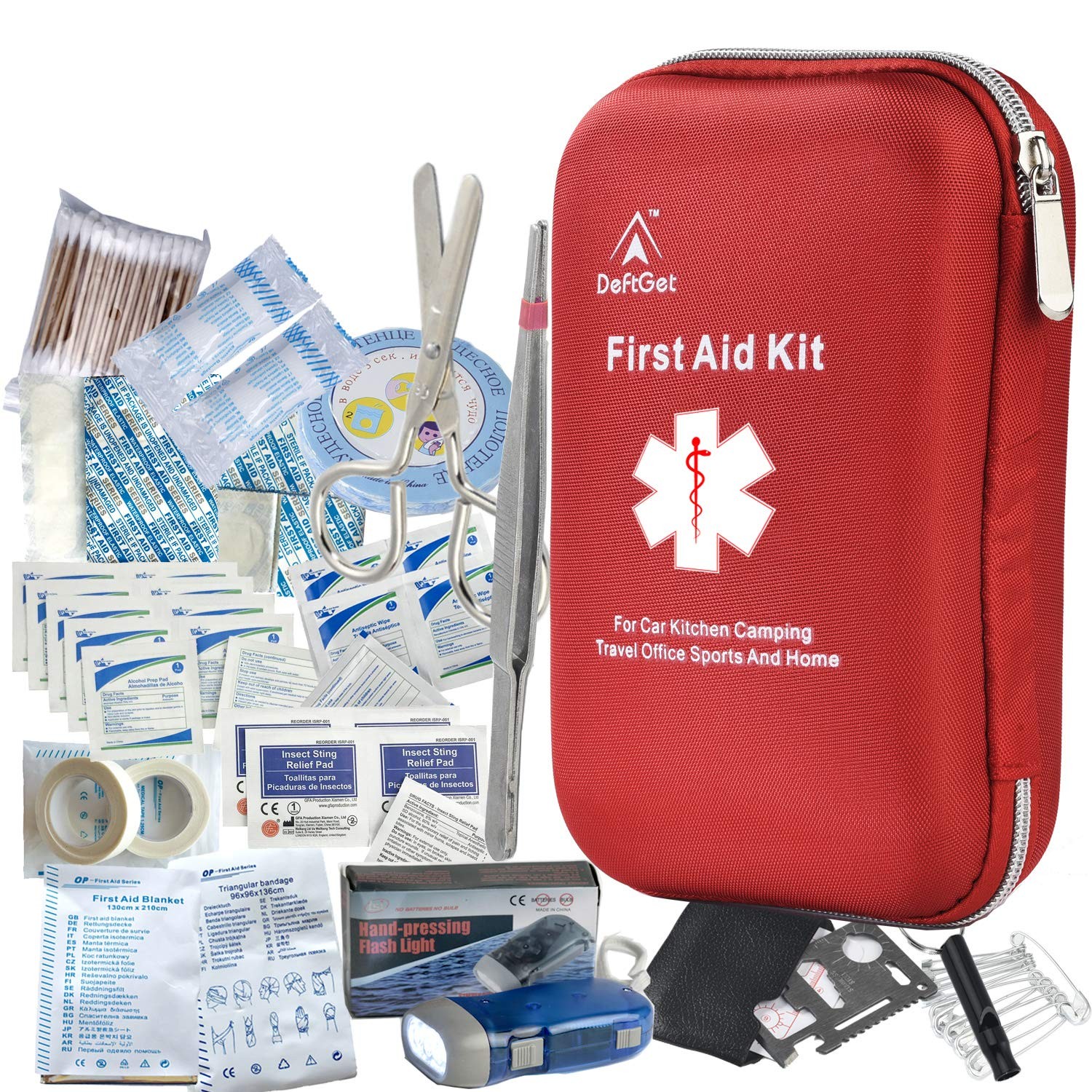 163 Pieces First Aid Kit Waterproof IFAK Molle System Portable Essential Inju…