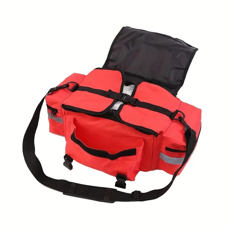 First Aid Bag EMT Bag Medical Supplies Trauma First Responder Bag Red LARGE
