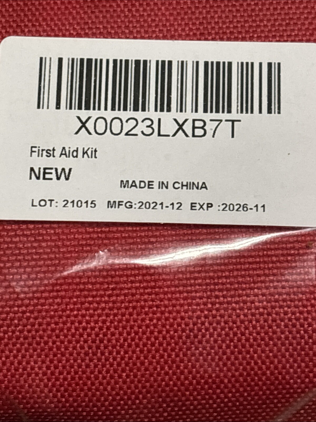 Protect Life First Aid Kit in Red Zipper Bag Expiration 11/2026 NIP