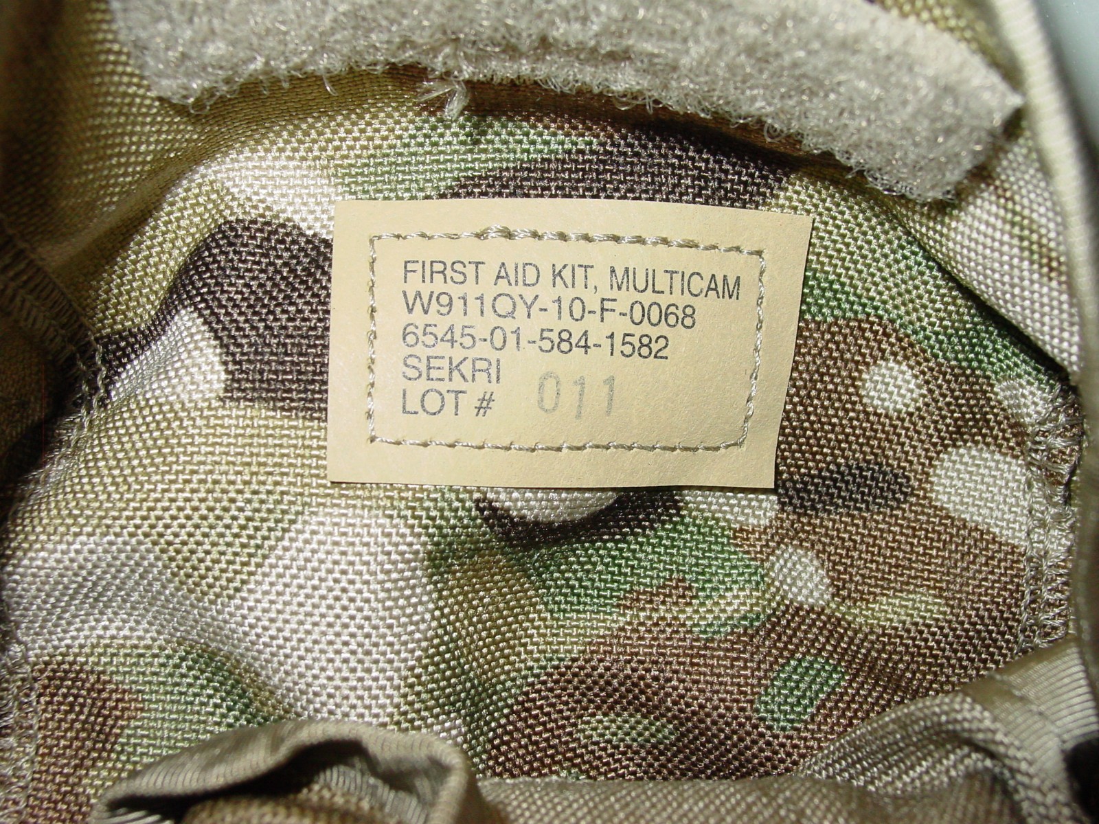FIRST AID KIT 6545-01-584-1582 Tactical Operators Response Multicam
