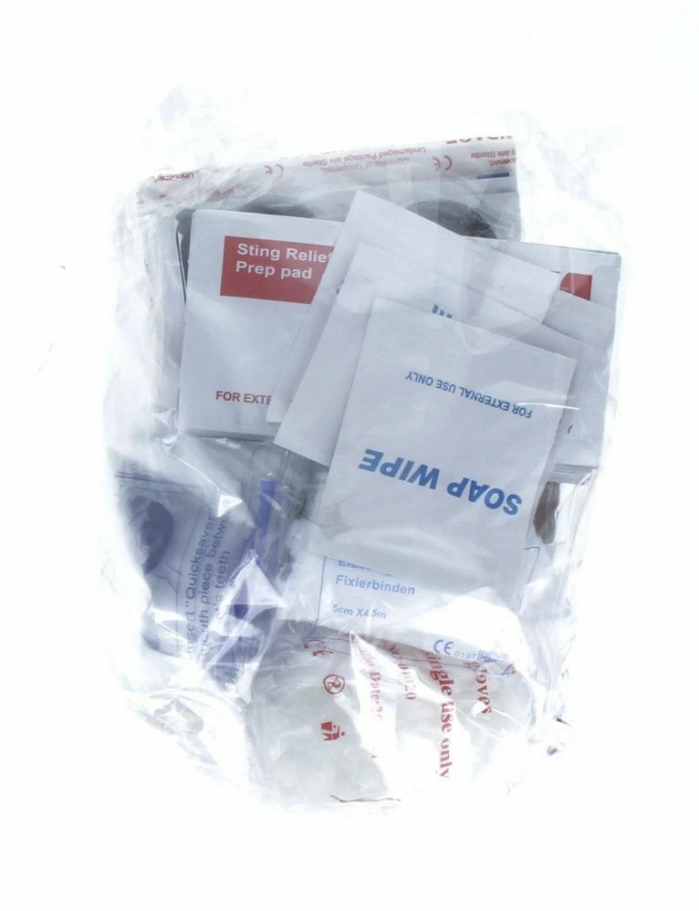 100 Pc First Aid Kit in a Waterproof Red Dry Sack FA-100