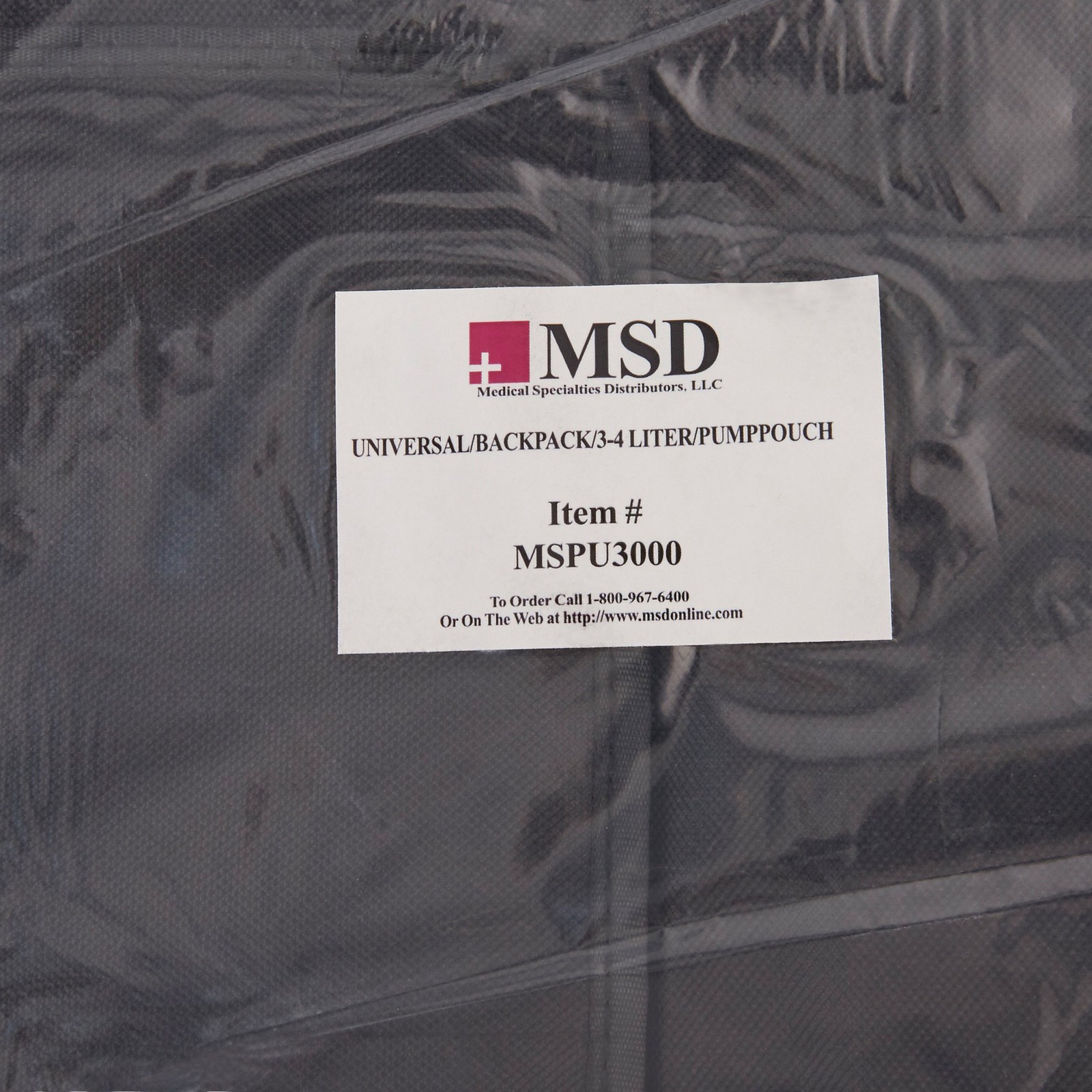 McKesson Infusion Pump Pouch Black 3000 to 4000 mL MSPU3000