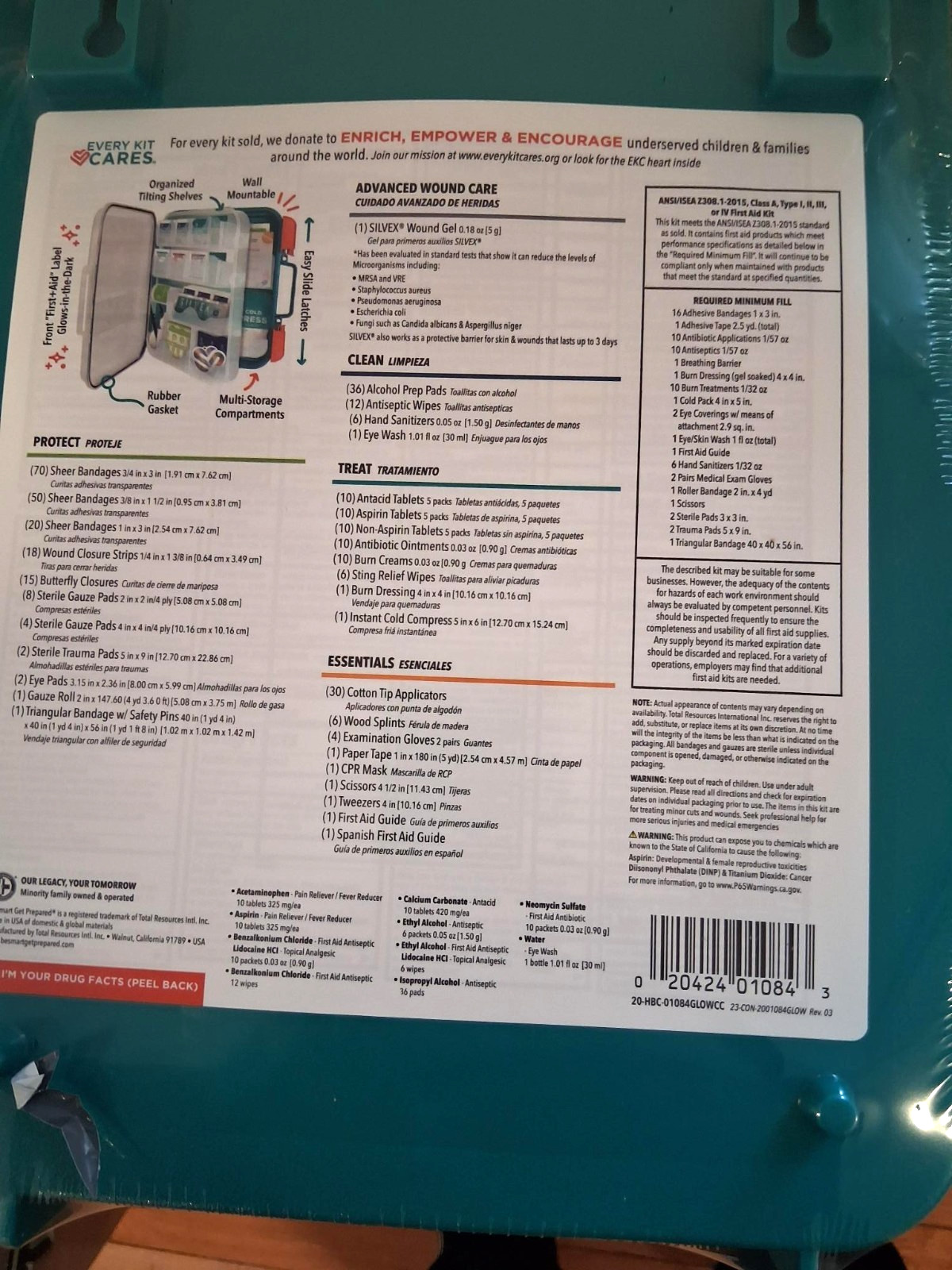 FIRST AID KIT 351 EMERGENCY PIECES DAYCARE/RESTAURANTS/BUSINESSES