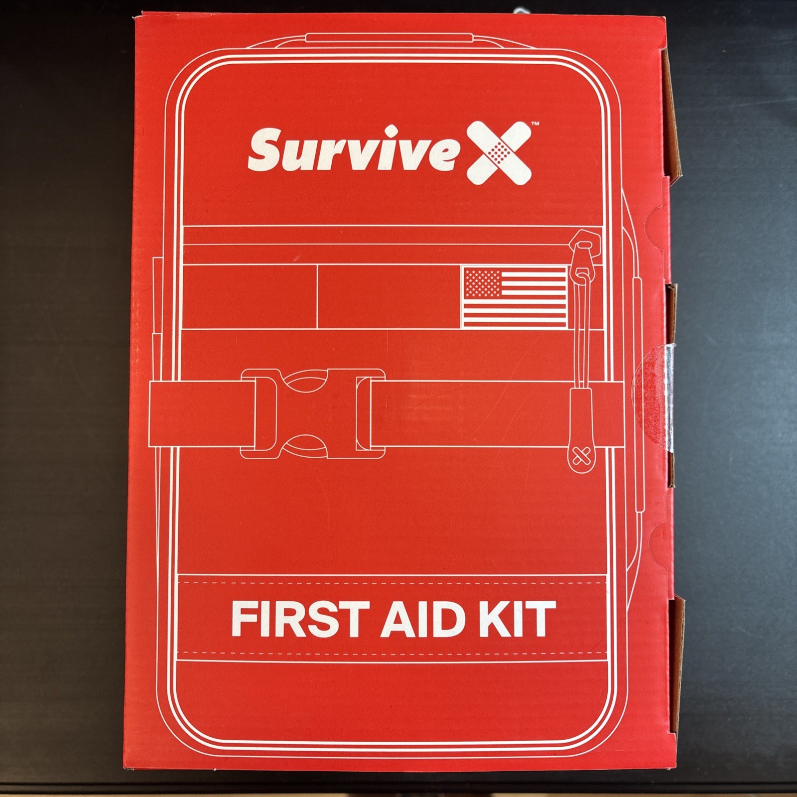 Survive X Large First Aid Kit Color Coded for Car Travel Home Camping Backpack