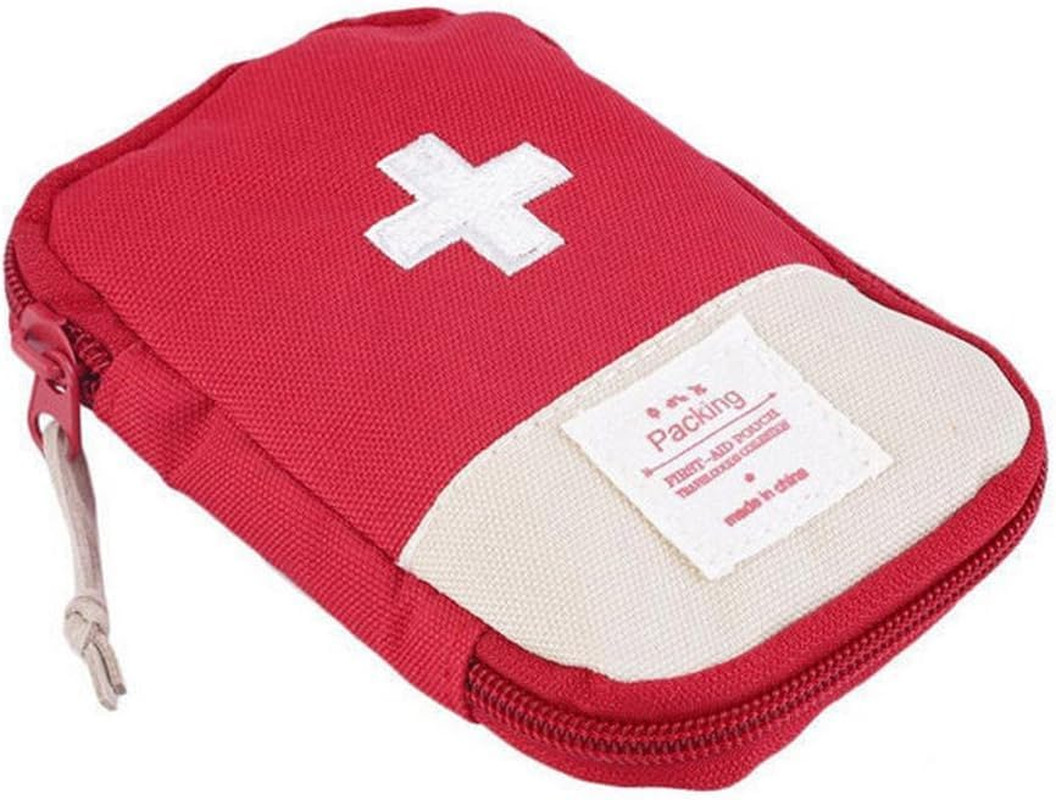 Red Portable Mini First Aid Kit, Outdoor Camping Family Survival First Aid Kit C