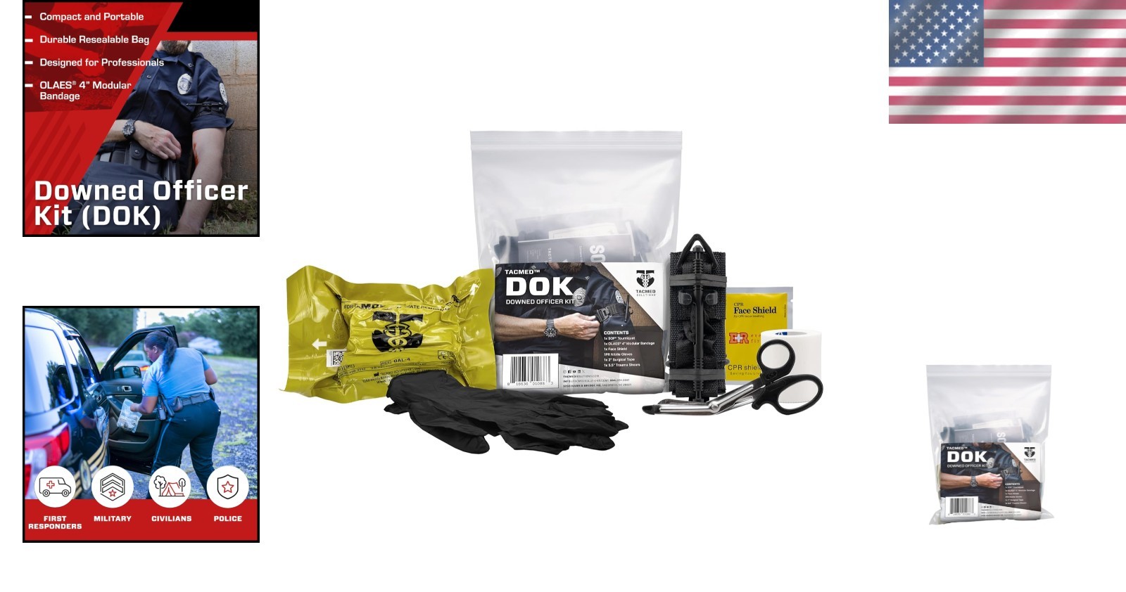 Essential Emergency Trauma Kit: SOF Tourniquet & OLAES Bandage, Compact Size