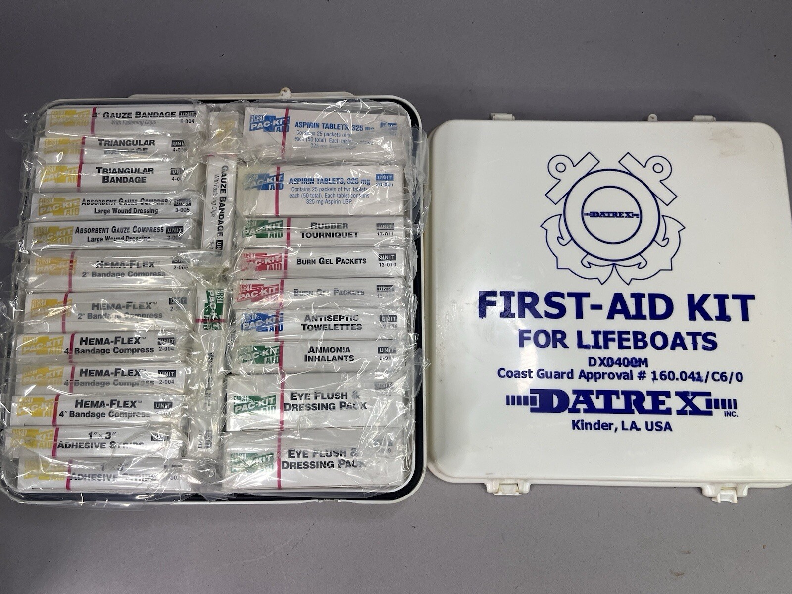 Datrex Life Boat First Aid Kit 8010 DX0400M USA Coast Guard USCG