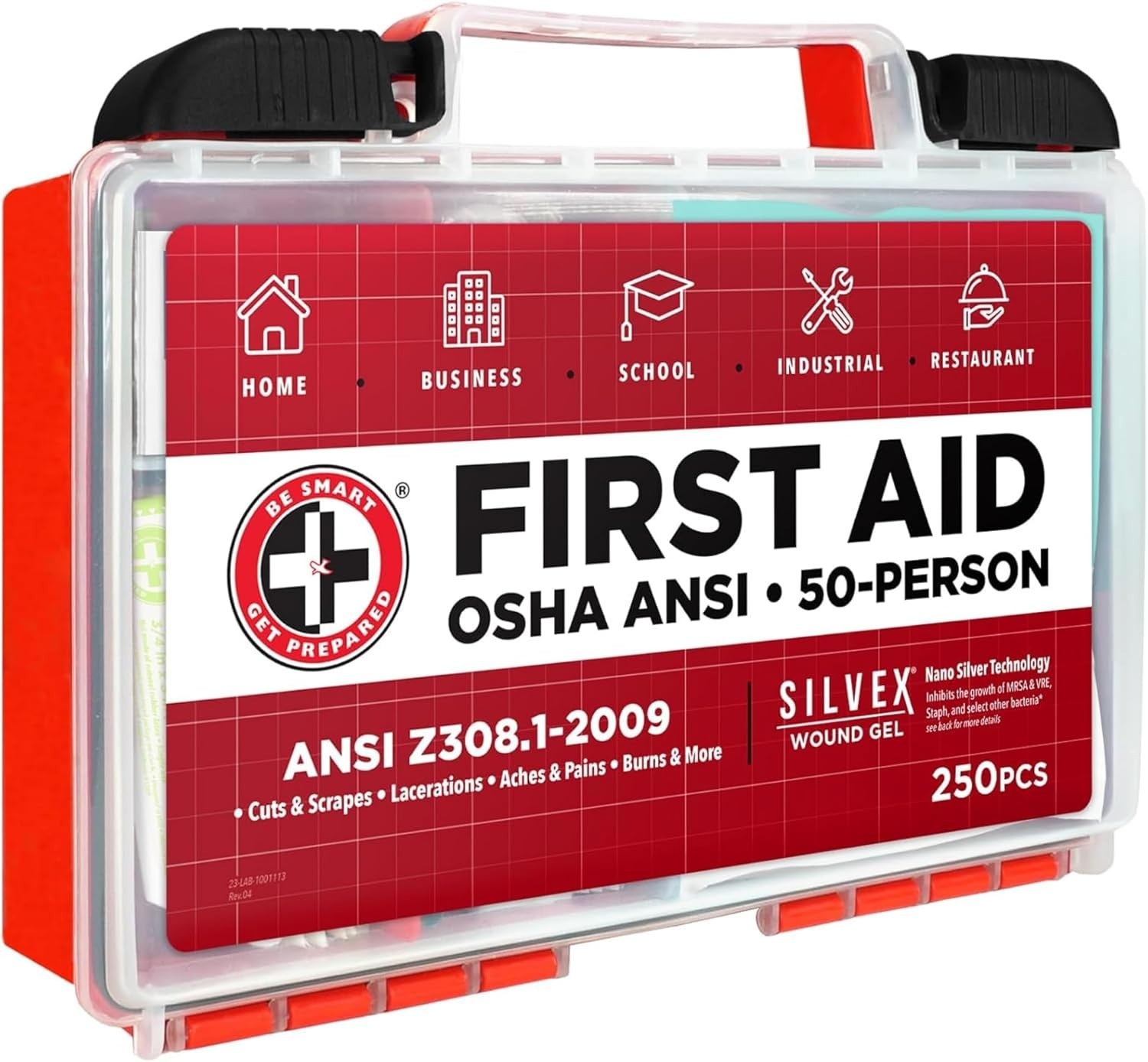 Comprehensive 250-Piece First Aid Kit for Family, Office & Outdoor Preparedness