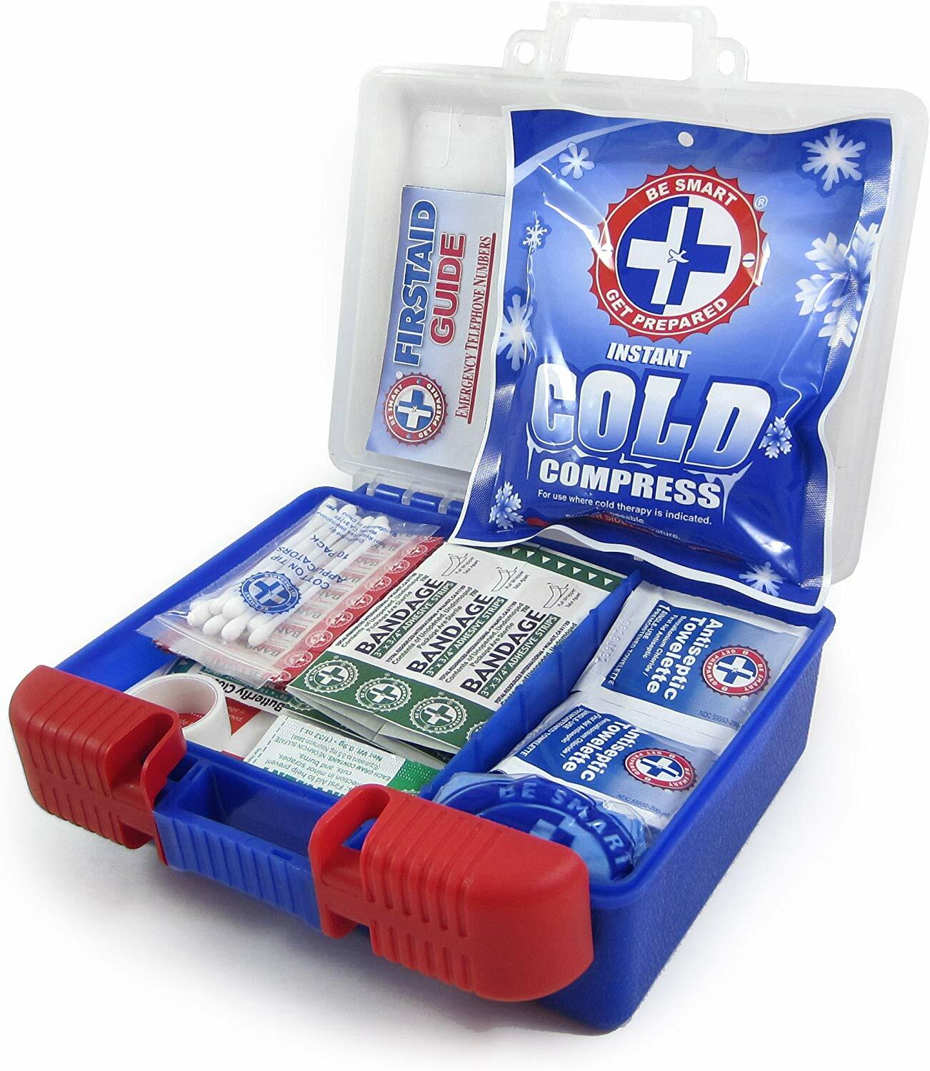 100 Piece First Aid Kit, Clean, Treat & Protect Most Injuries Isopropyl Alcohol