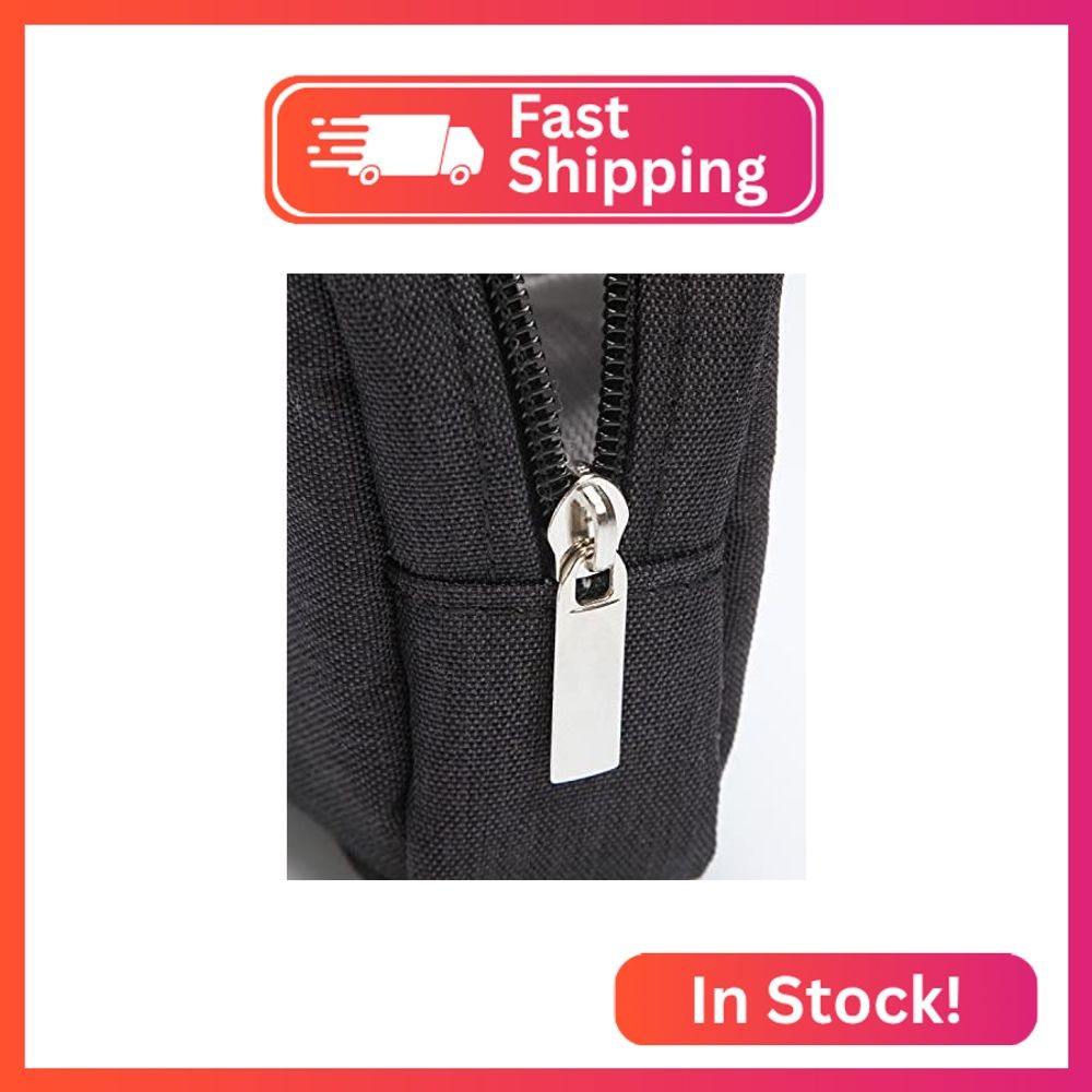 2 Pieces Small Zippered Pouch, Portable Electronics Soft Organizer, Little Toile