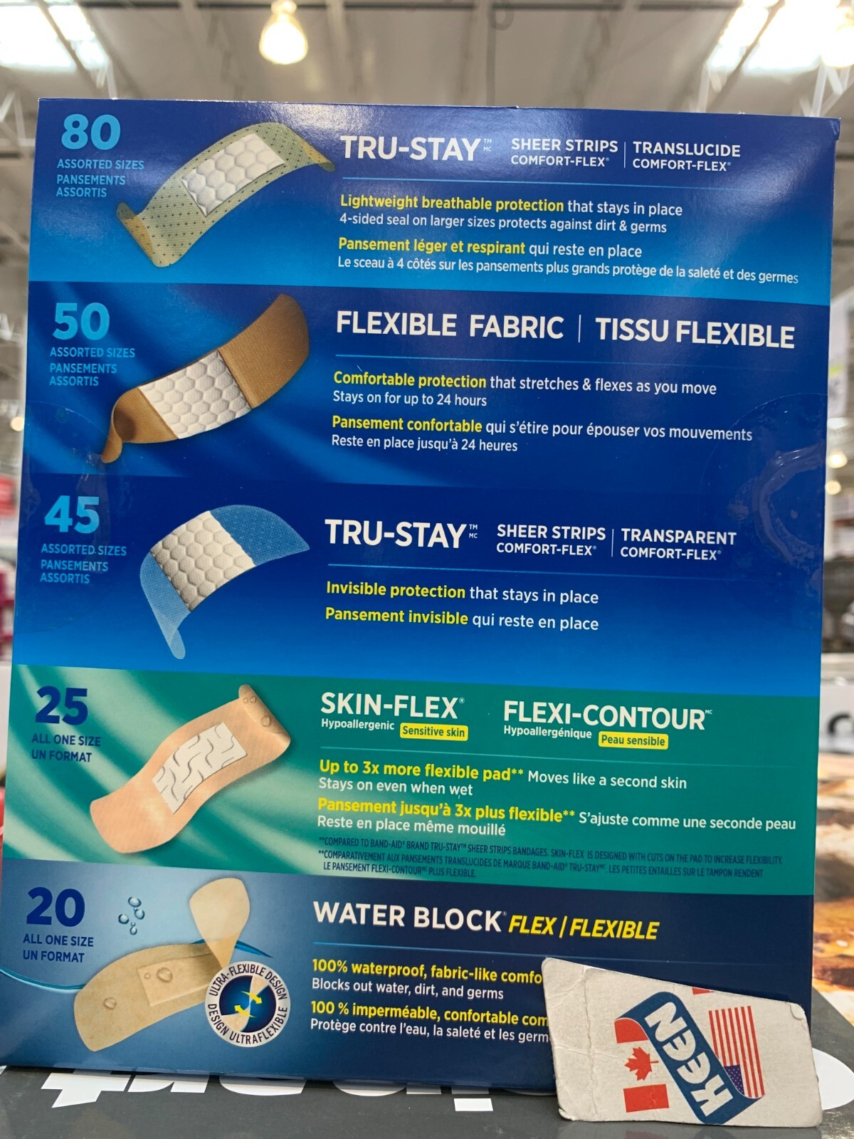 Band-aid CANADA Adhesive Bandages Assorted Sizes Pack, 220-count, Exp:25DE