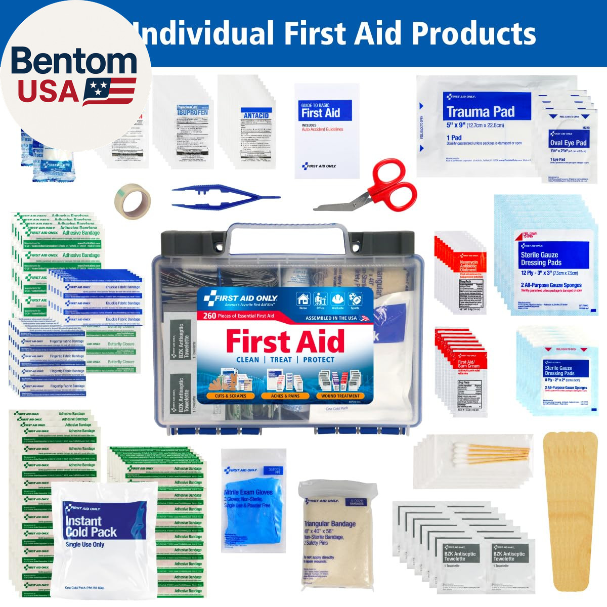 91248 Osha-Compliant First Aid Kit, All-Purpose 50-Person Emergency First Aid Ki