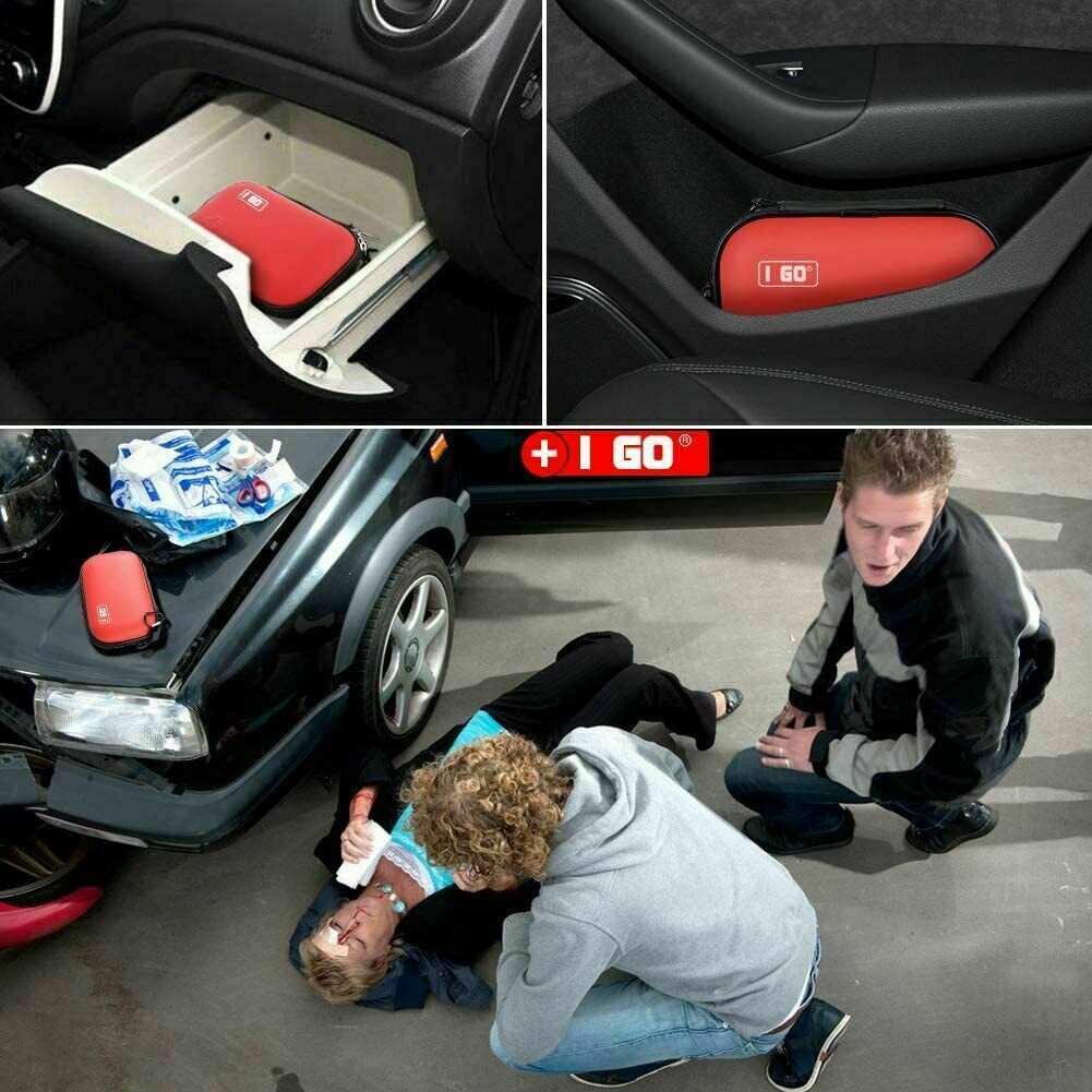 85 Piece Compact First Aid Kit – Hard Shell Case for Hiking, Camping, Car