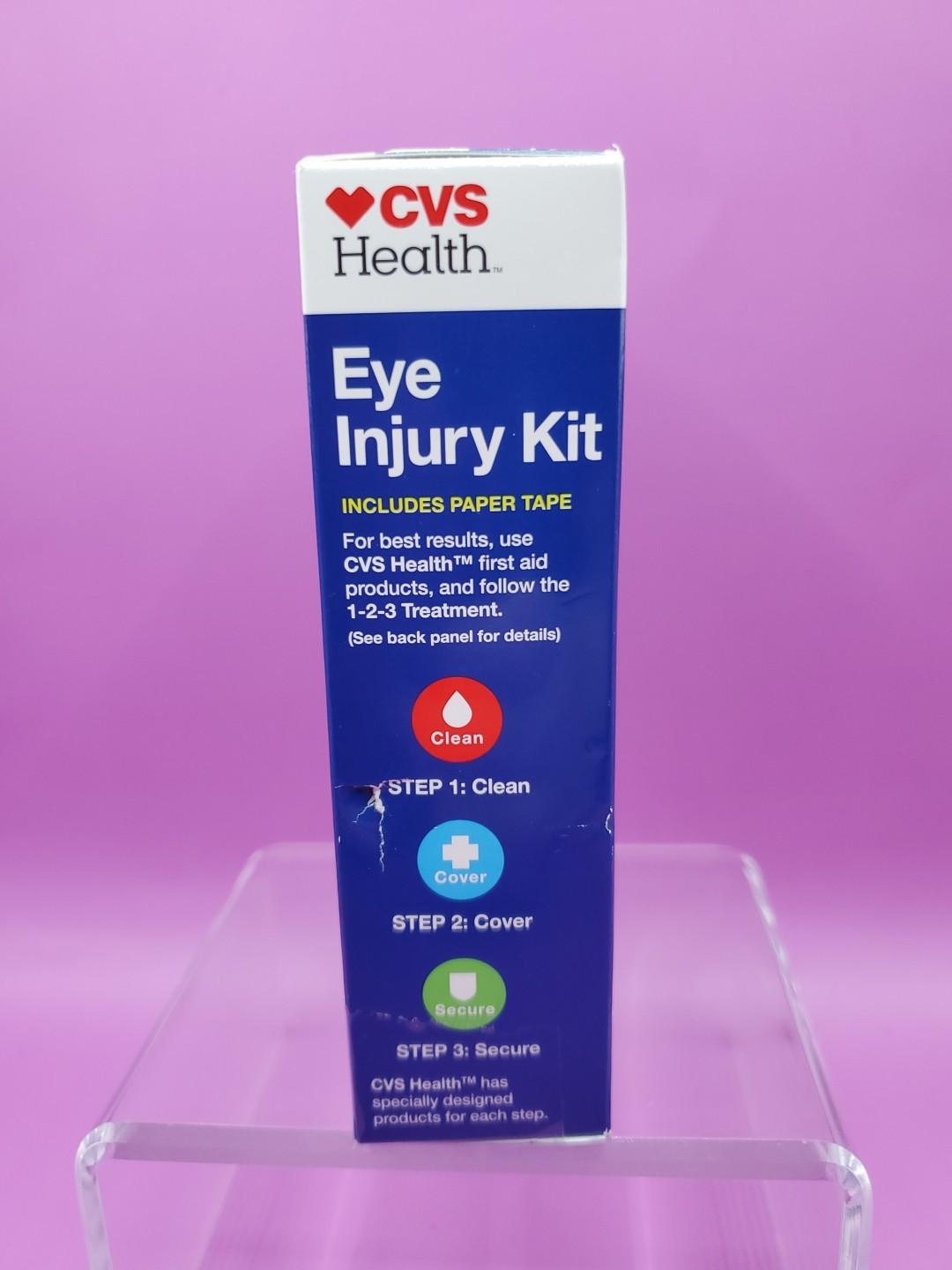 CVS Health Eye Injury Kit W/ 5 ct Sterile Pads & 1 Roll Paper Tape New Sealed