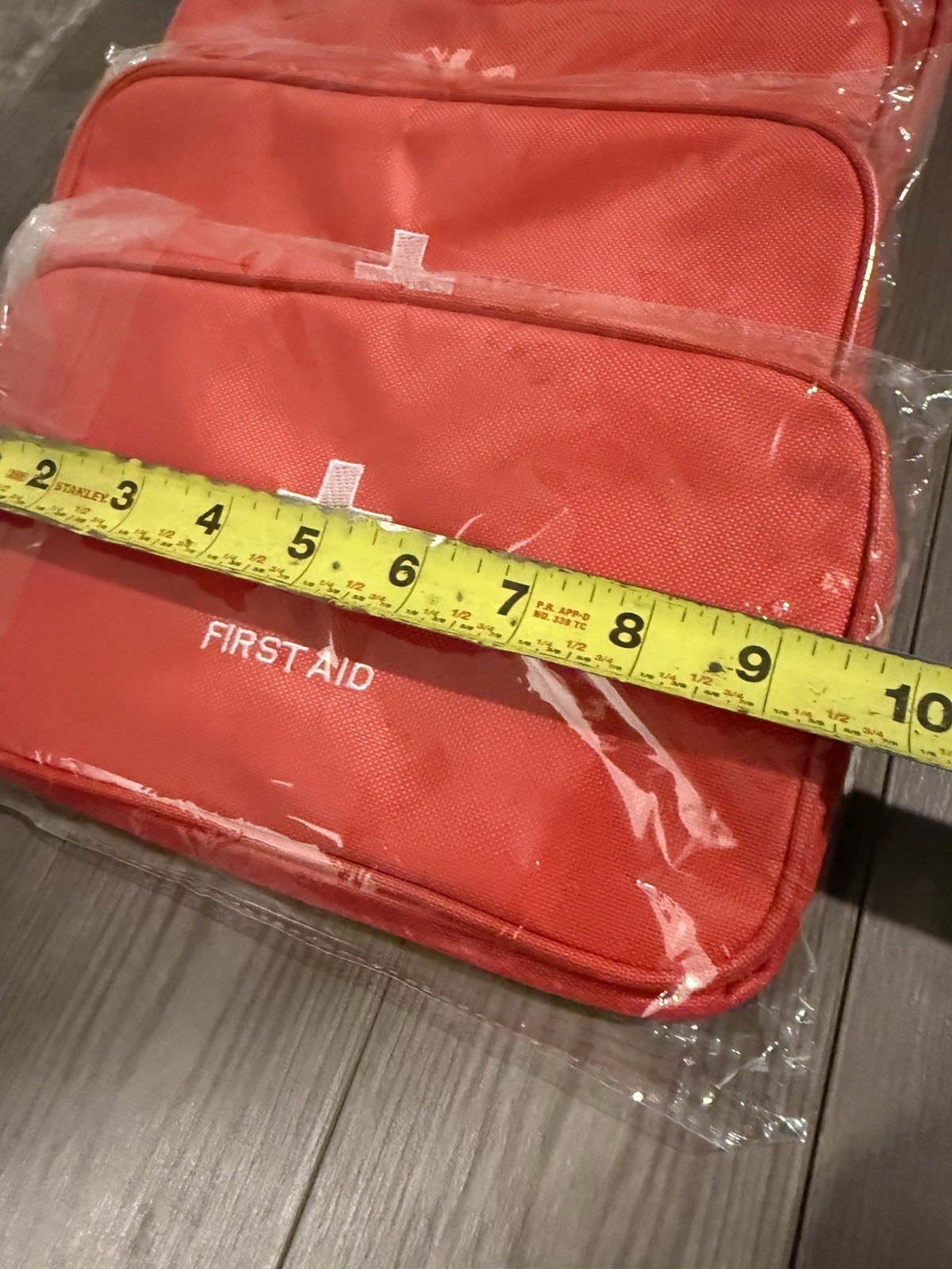 (Red) Empty First Aid Bag Large Capacity Emergency Medicine Pouch (Pack Of 4)
