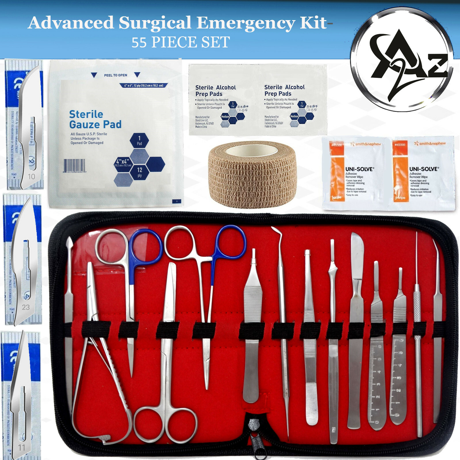 Trauma Bag First Aid Kit Medical Emergency Supplies Stocked EMT EMS Rescue Tools