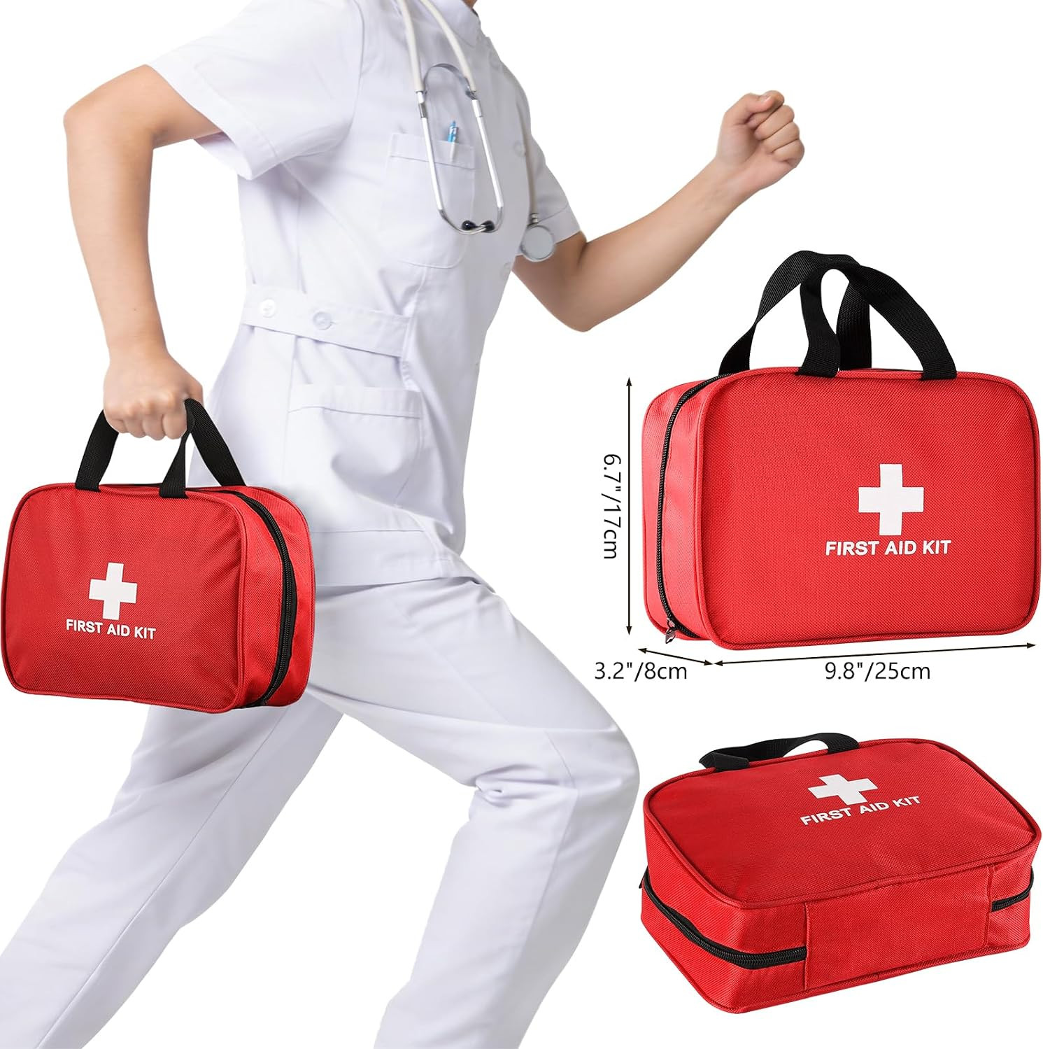 382 Piece Portable First Aid Kit, Emergency Preparedness Supplies for Home