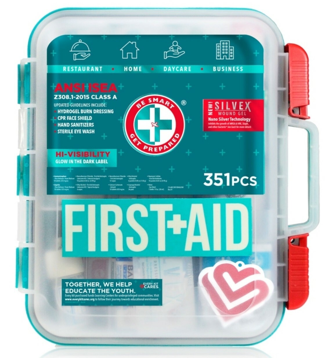 NEW 351 pc Emergency First Aid Kit Workplace OSHA ANSI