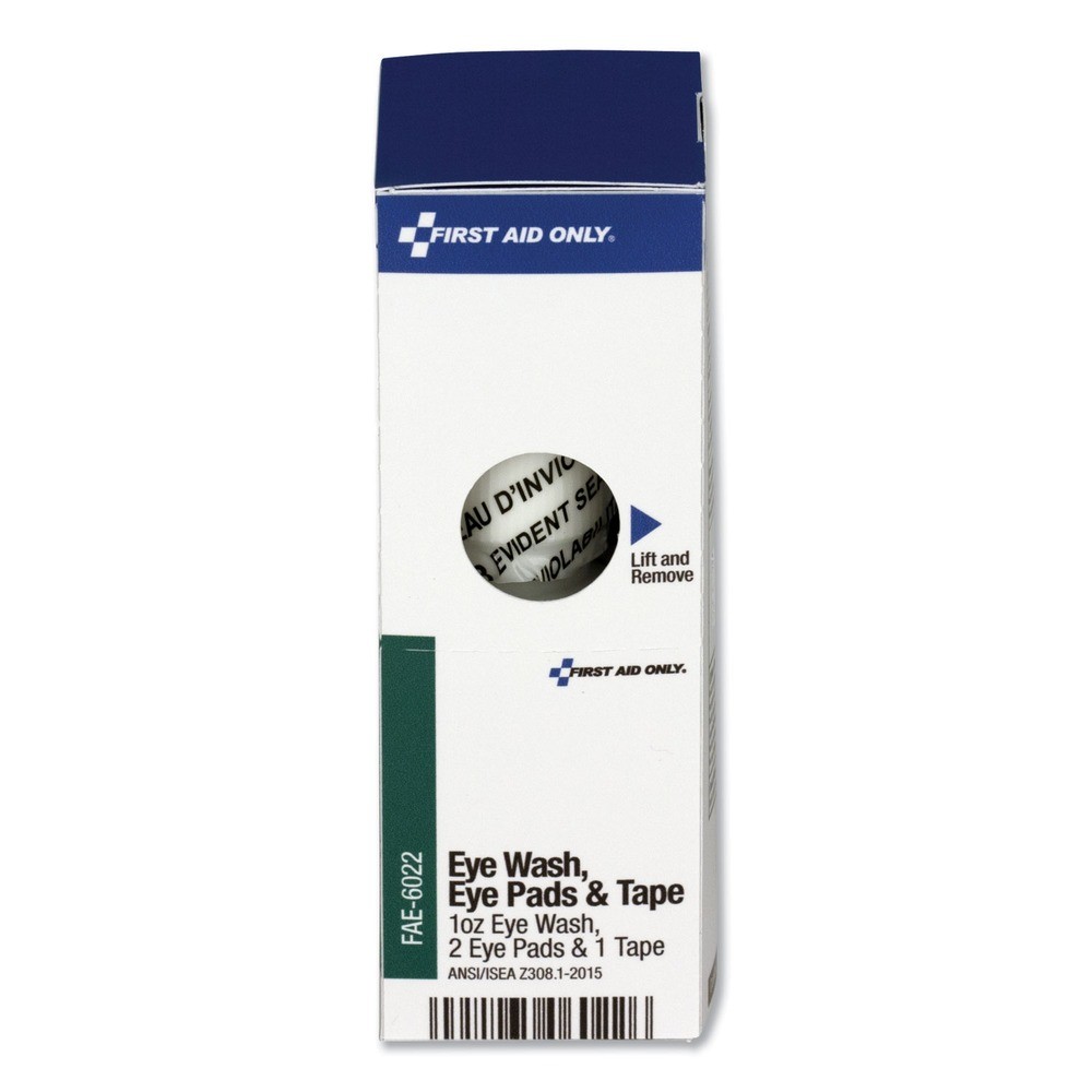 First Aid Only FAE6022 4-Piece Eyewash Set with Eyepads and Adhesive Tape New