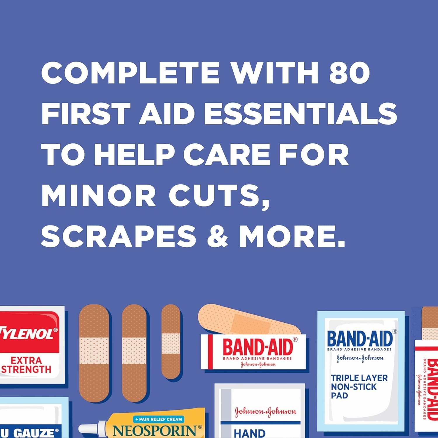 BAND-AID Brand Travel Ready Portable Emergency First Aid Kit, Minor Wound Care,