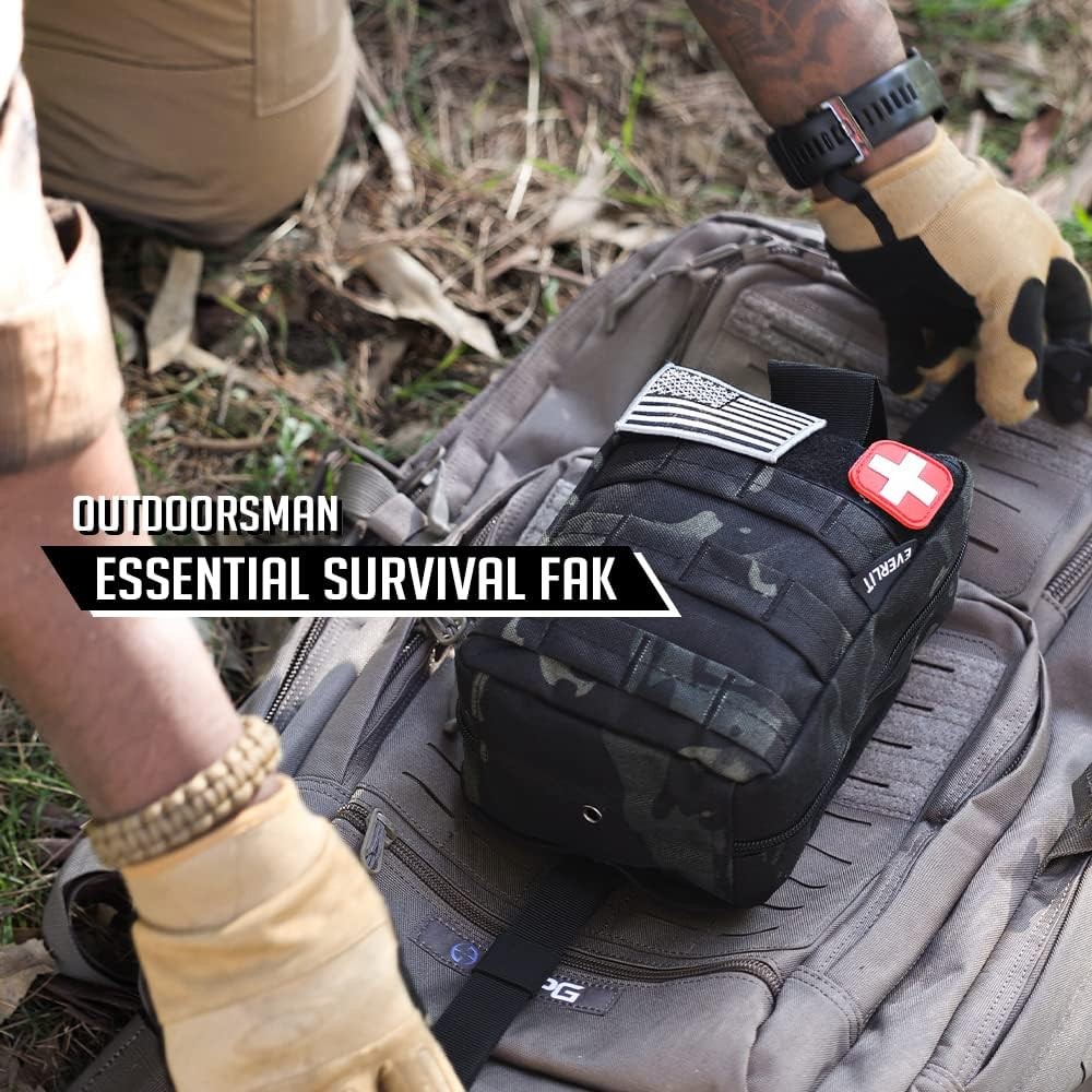 250 Pieces Survival First Aid Kit IFAK EMT Molle Pouch Survival Kit Outd