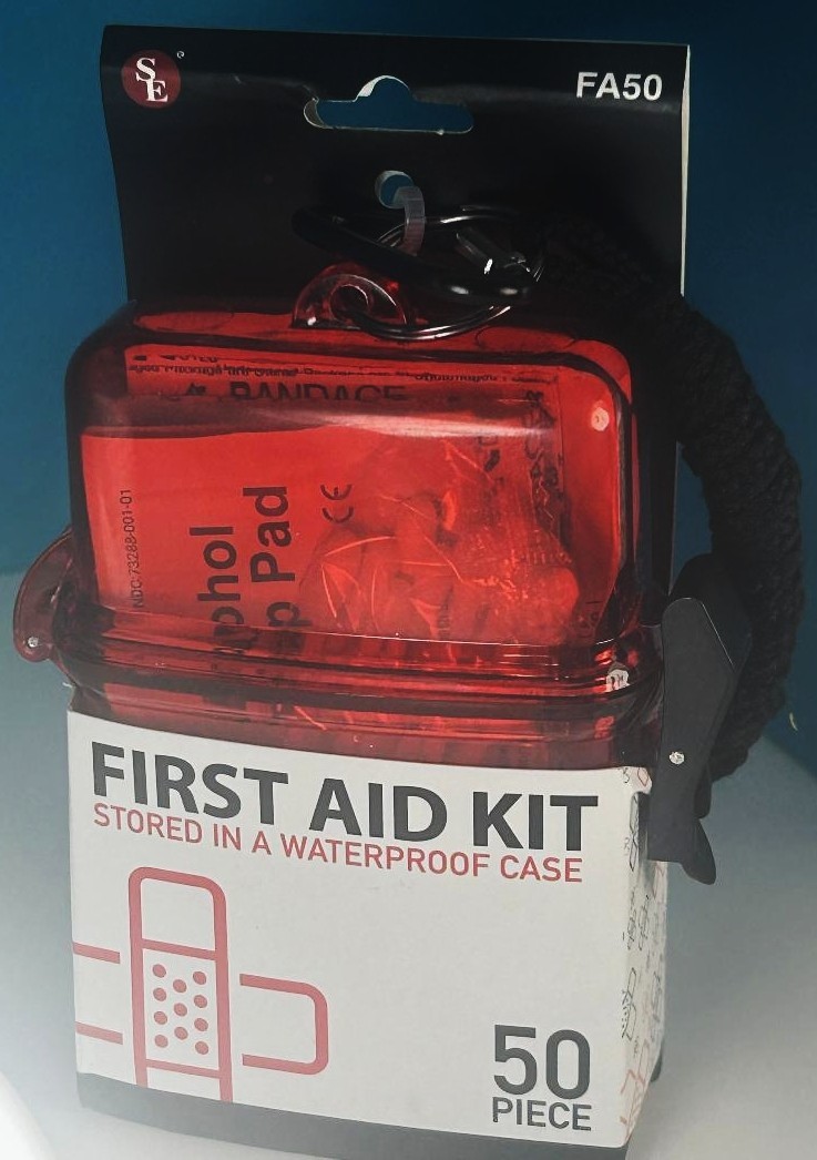 First Aid Kit in Waterproof Case 50 pieces NWT