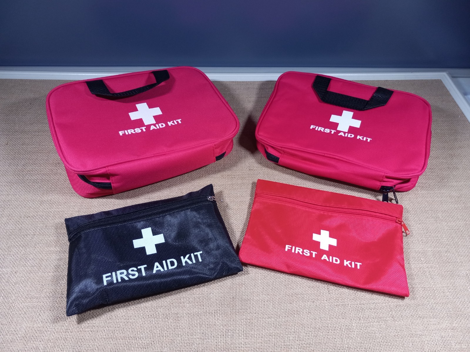 Nylon First Aid Empty Kit, Compact Waterproof and Lightweight First Aid Bag