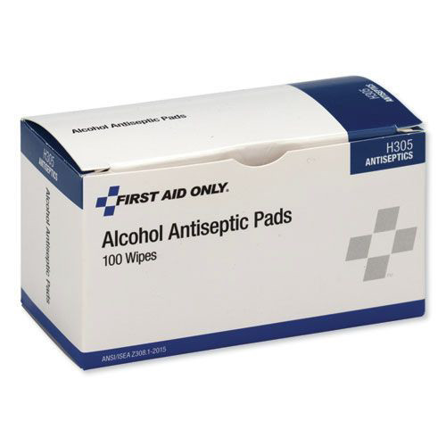 First Aid Only H305 Dispenser Box Alcohol Cleansing Pads (100/BX) New