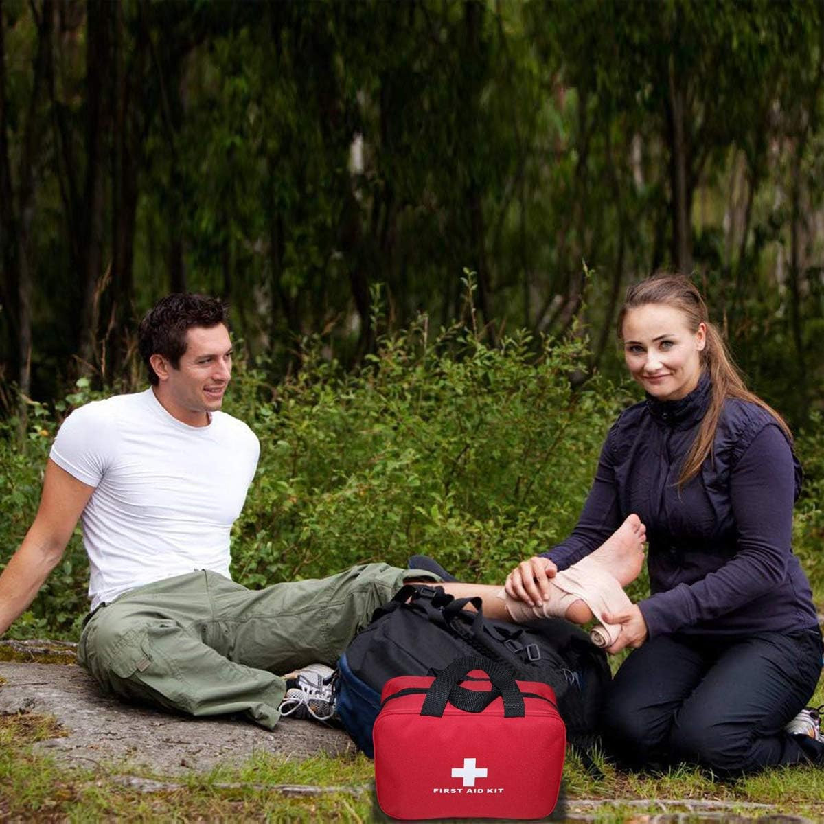 Nylon First Aid Empty Kit,Compact and Lightweight First Aid Bag for Eme
