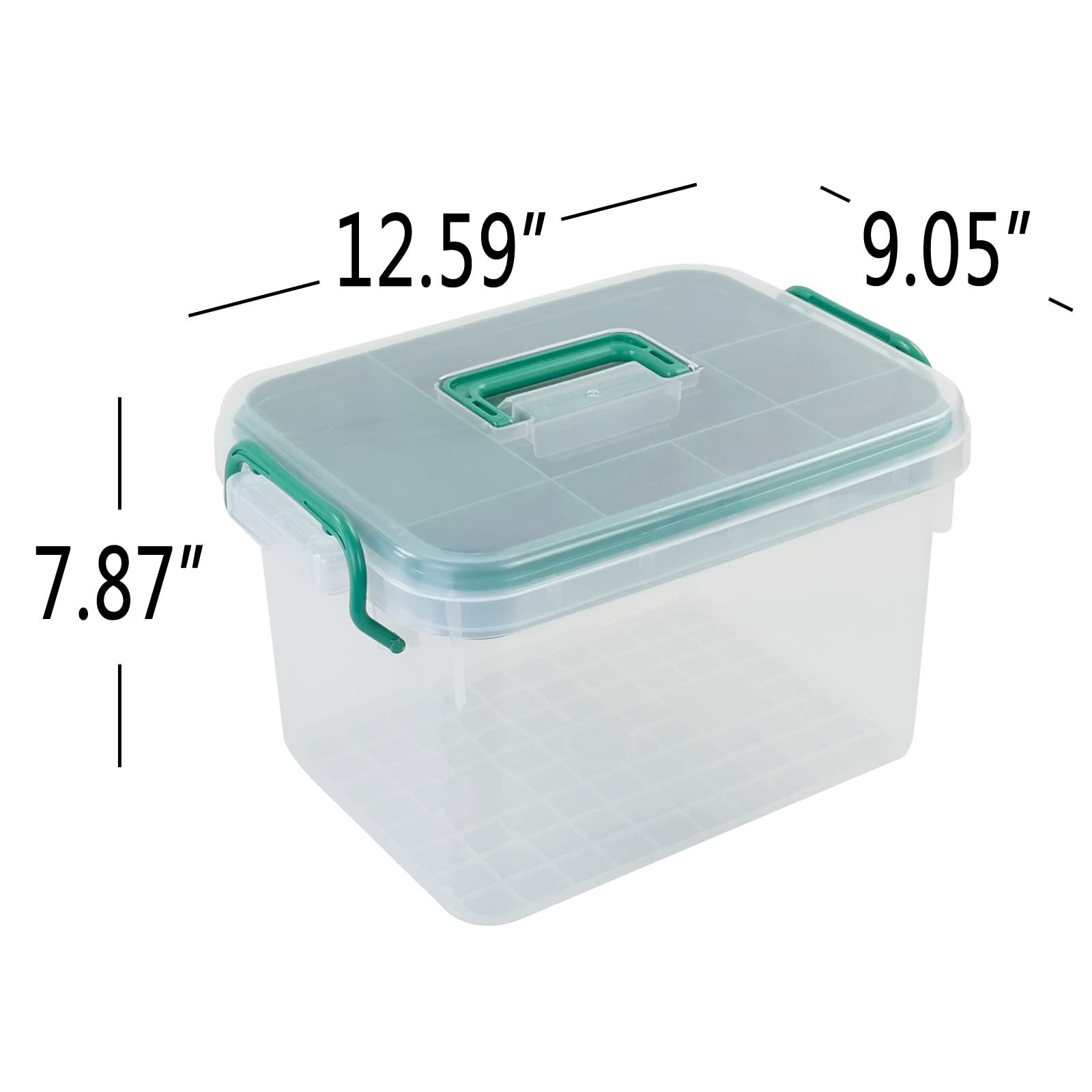 1-Pack Clear Storage Box with Lid, Large First Aid Kit Box Organizer Empty