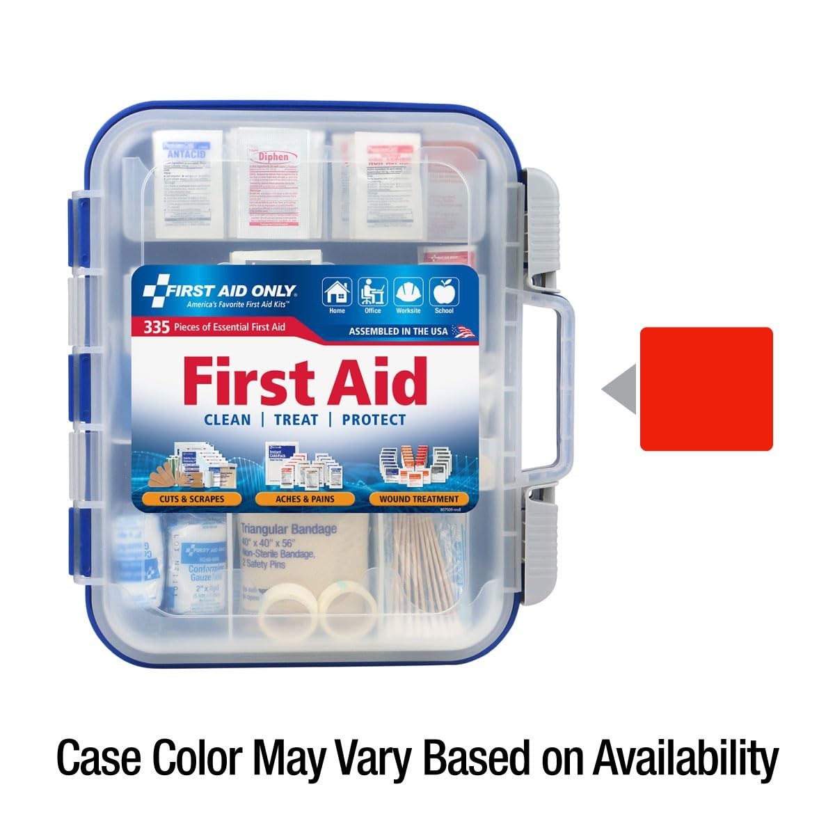All-Purpose OSHA-Compliant First Aid Kit for 100 People – 335 Pieces, Emergency