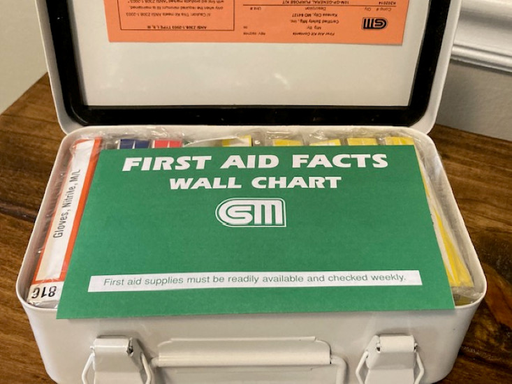 Certified Safety Mfg. Gerneral First Aid Metal Kit-Meets ANSI Standards-Unopened
