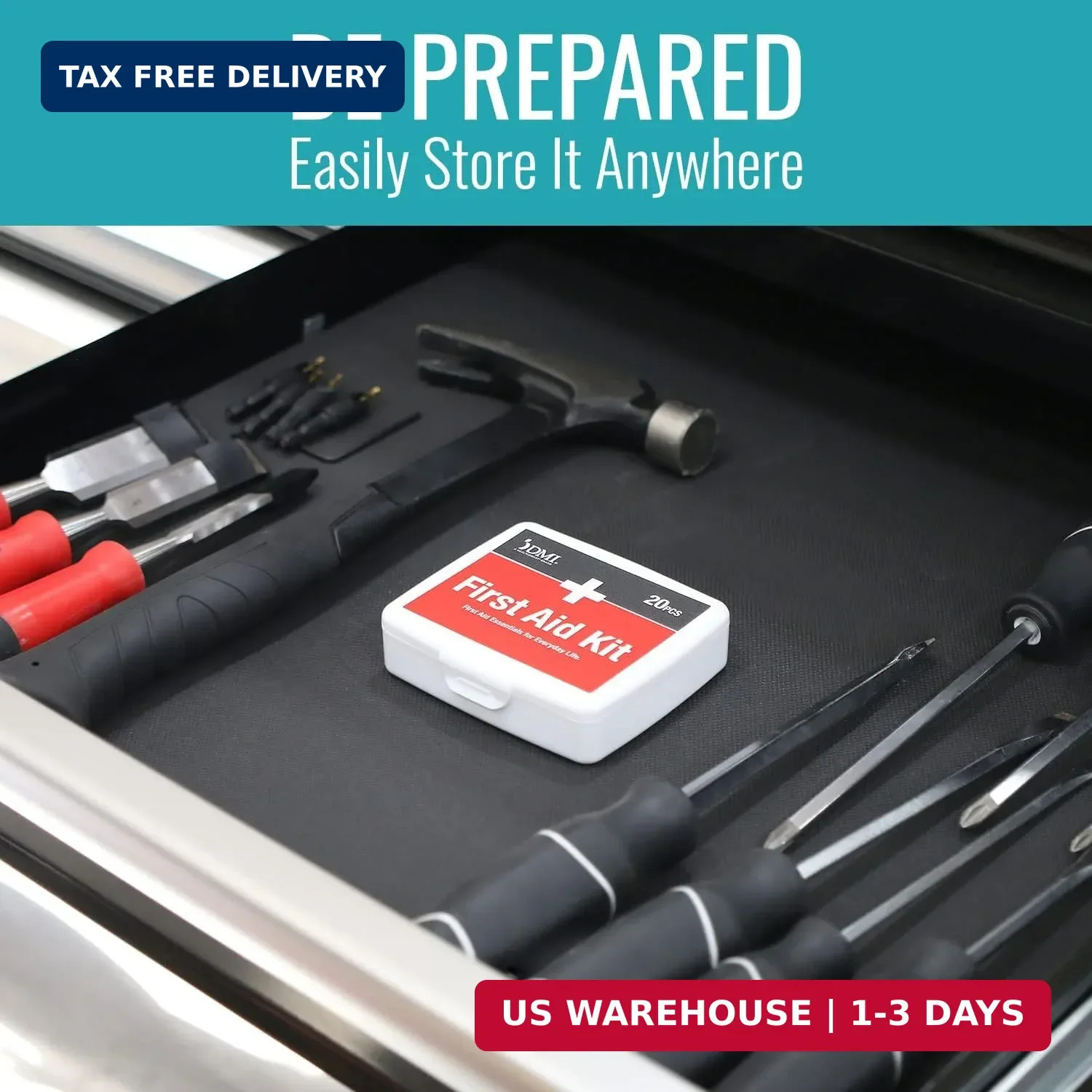 DMI First-Aid Kit, Mini 20-Piece, Small and Compact All-Purpose Use for Minor Cu
