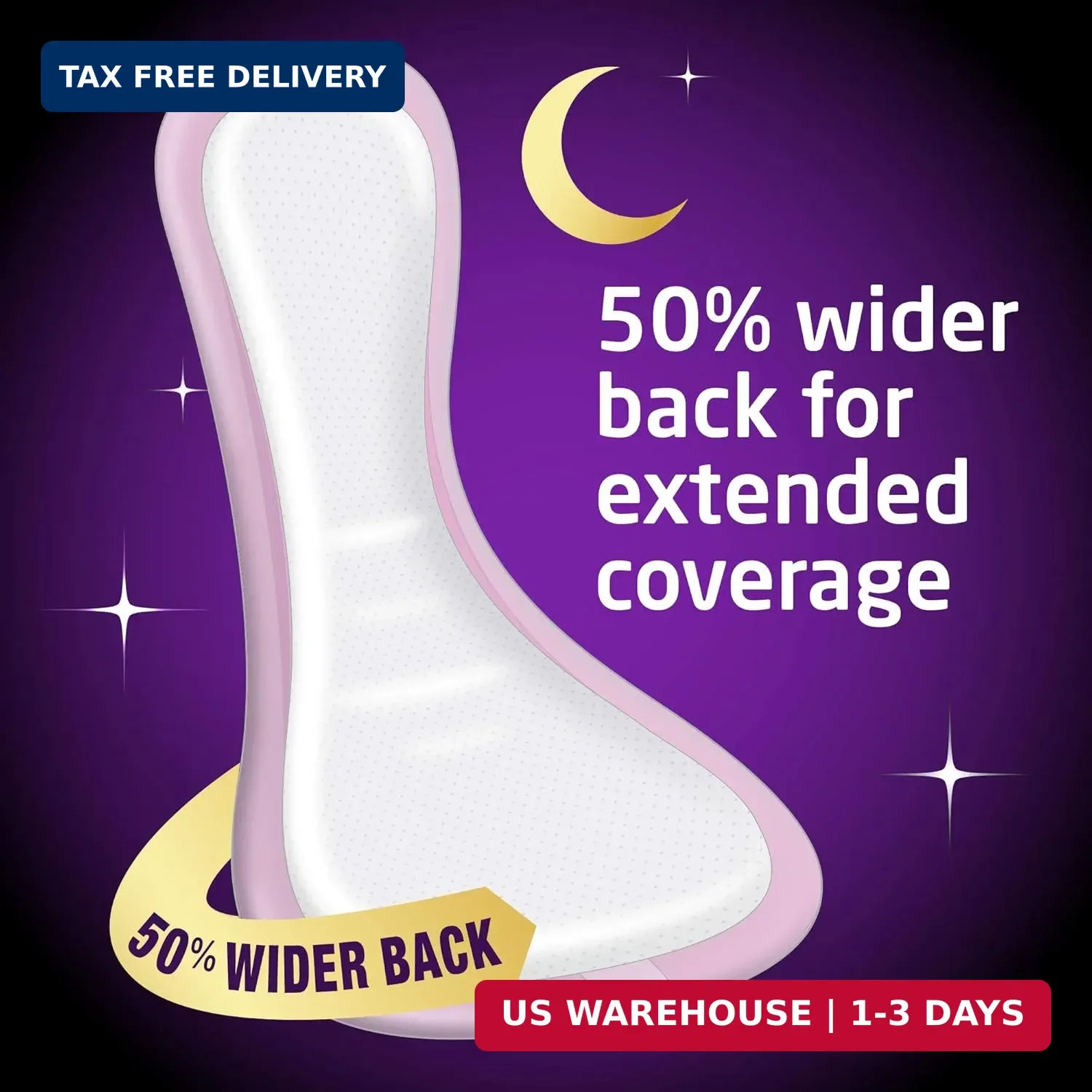 Medline FitRight Overnight Bladder Control Pads, Maximum Absorbency, Nighttime I