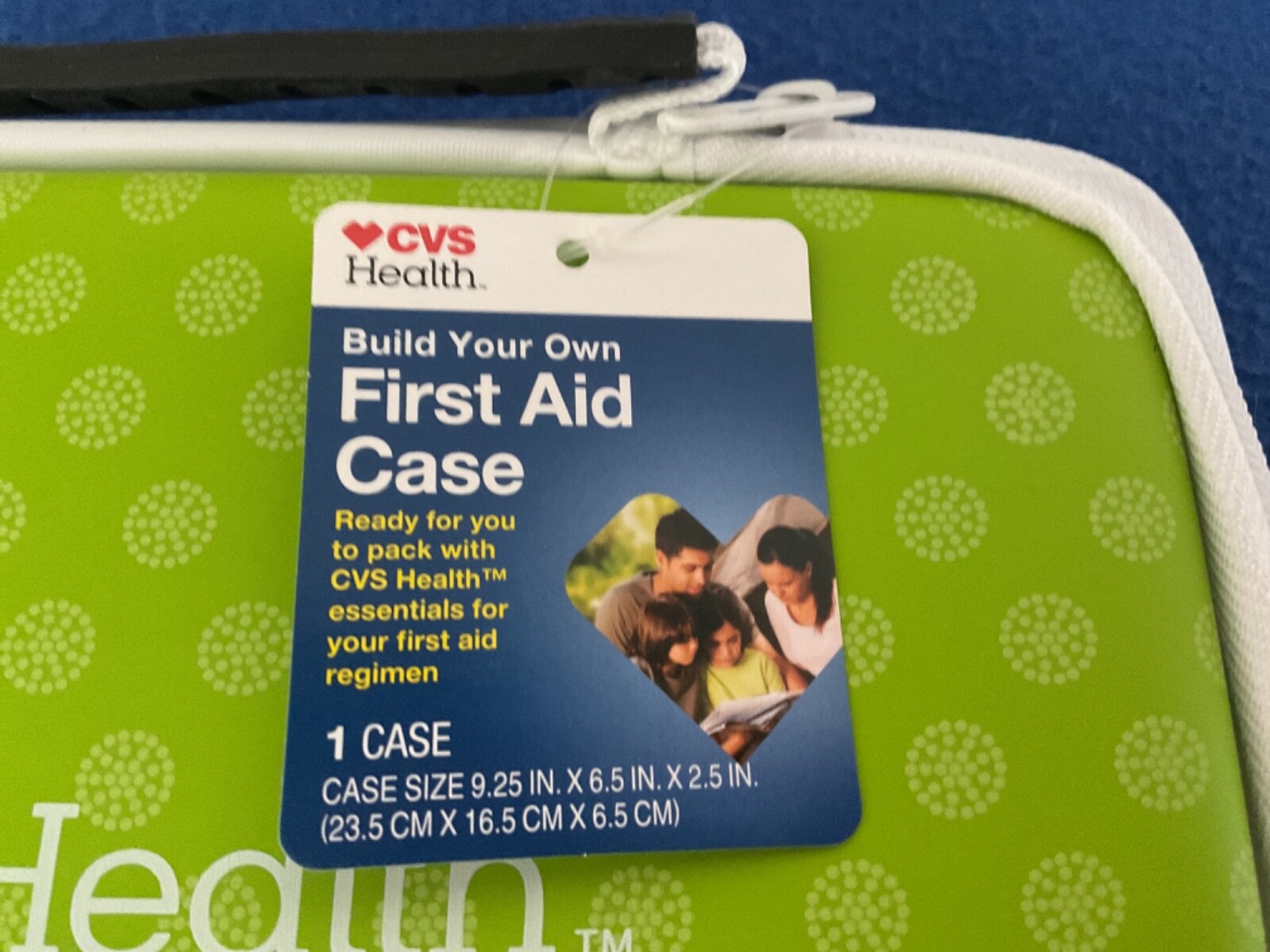 NWT CVS Health Build Your Own First Aid Case Lime Green 9.25” X 6.5” X 2.5”