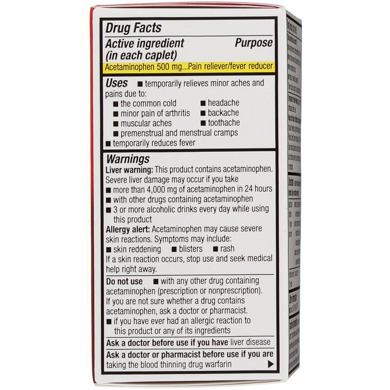 6 Pack GoodSense Acetaminophen Extra Strength Pain Reliever Caplets, 500 mg, …