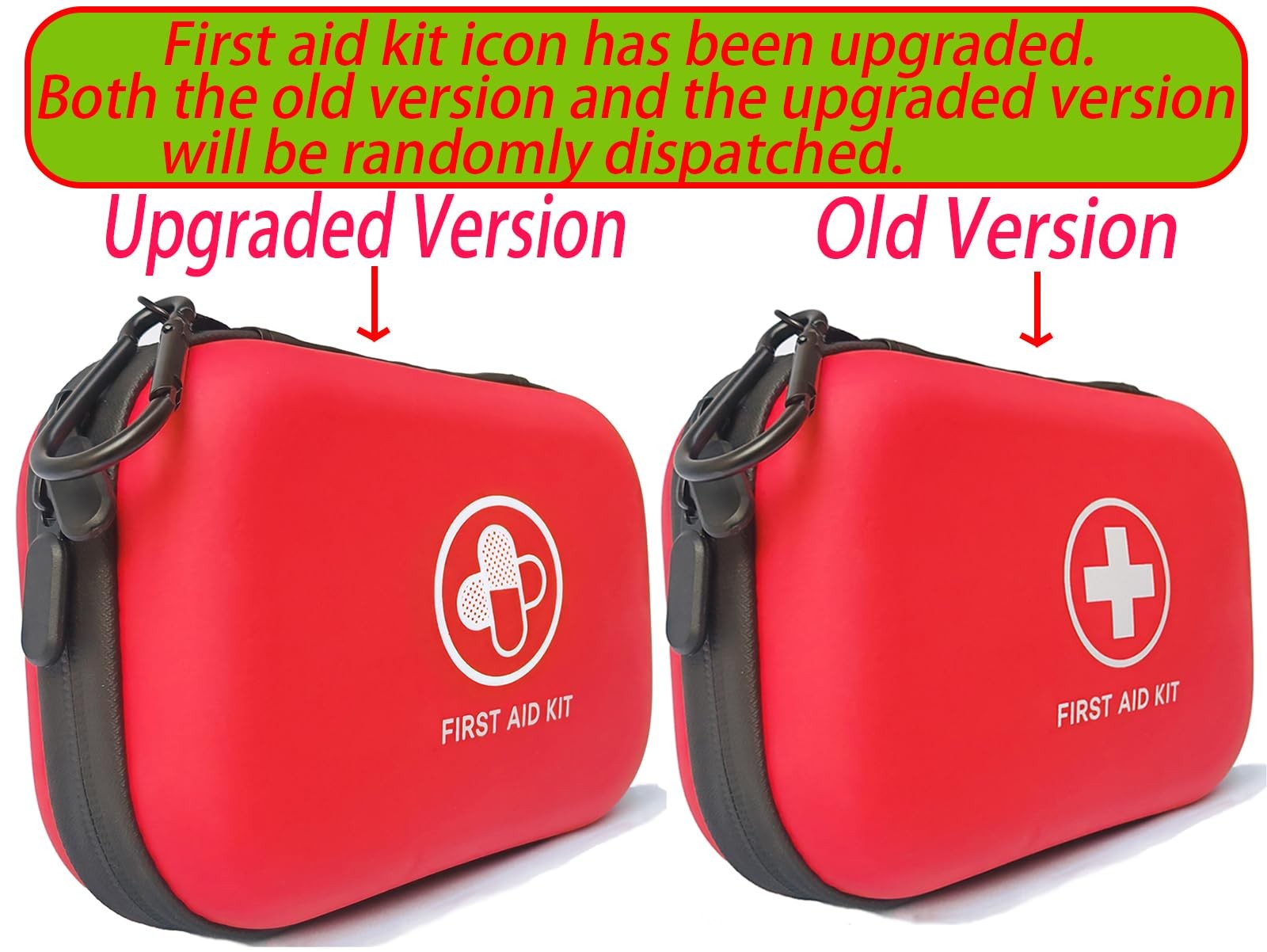 First Aid Kit 152 Piece Waterproof Hard Shell Portable Medical Kit, Red