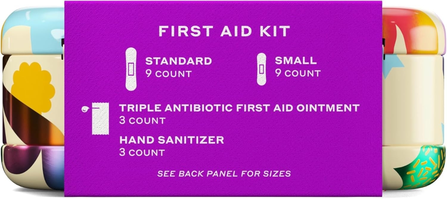 On The Go First Aid Kit – Flexible Bandages, Ointment & Hand Sanitizer, 2 Pack