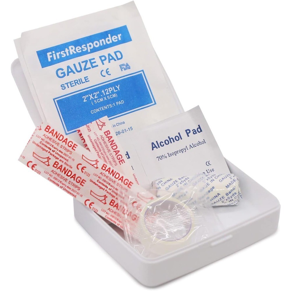 Mini 20-Piece First Aid Kit Compact Portable for Minor Cuts Scrapes