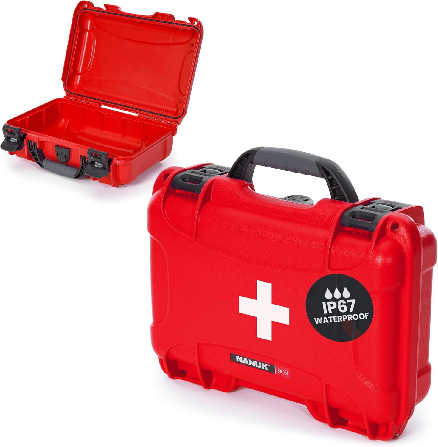 909 Waterproof First Aid Box Empty – Durable, Medical First Aid Organizer Case,