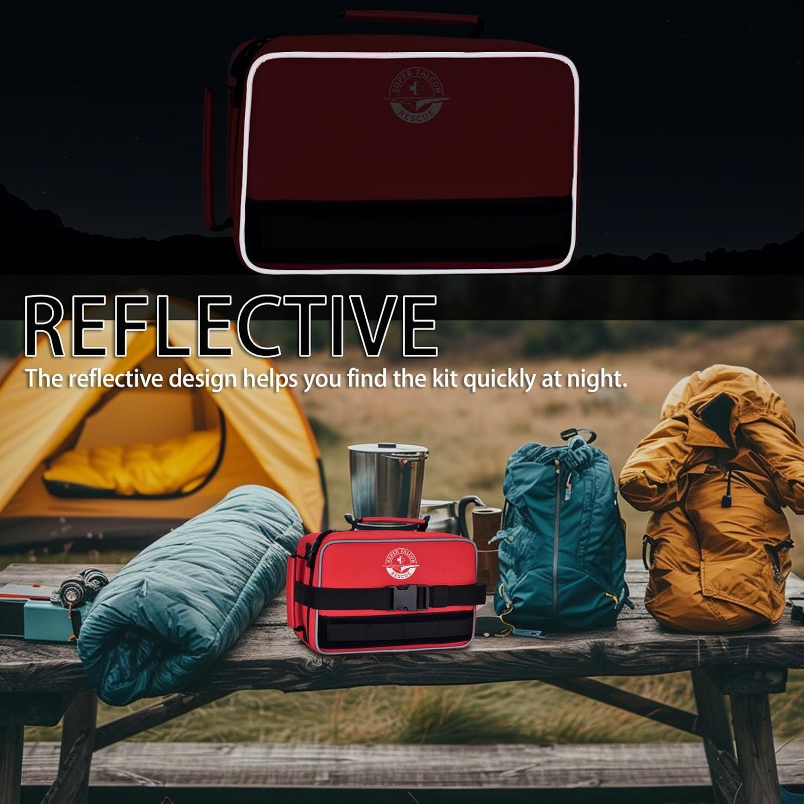 First Aid Kit 418 Pieces for Home Travel Camping Hiking Outdoor Emergencies