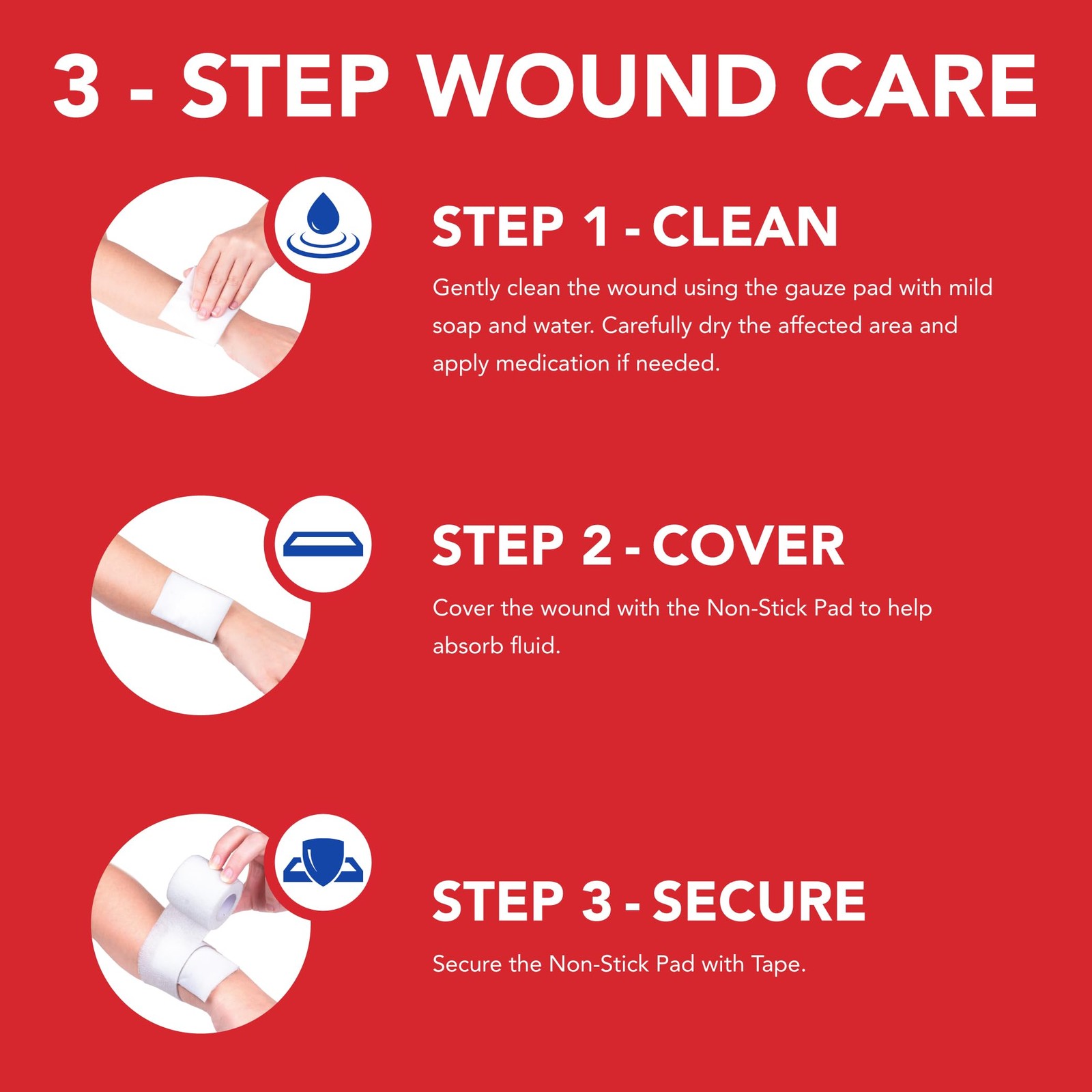 All Health Wound Care Kit & First Aid Supplies, 40 Piece | for 40 Set