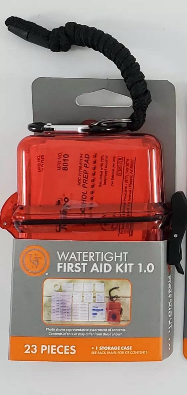 UST Watertight First Aid Kit 1.0. Never Used. Bandages,tape, Antiseptic Wipes