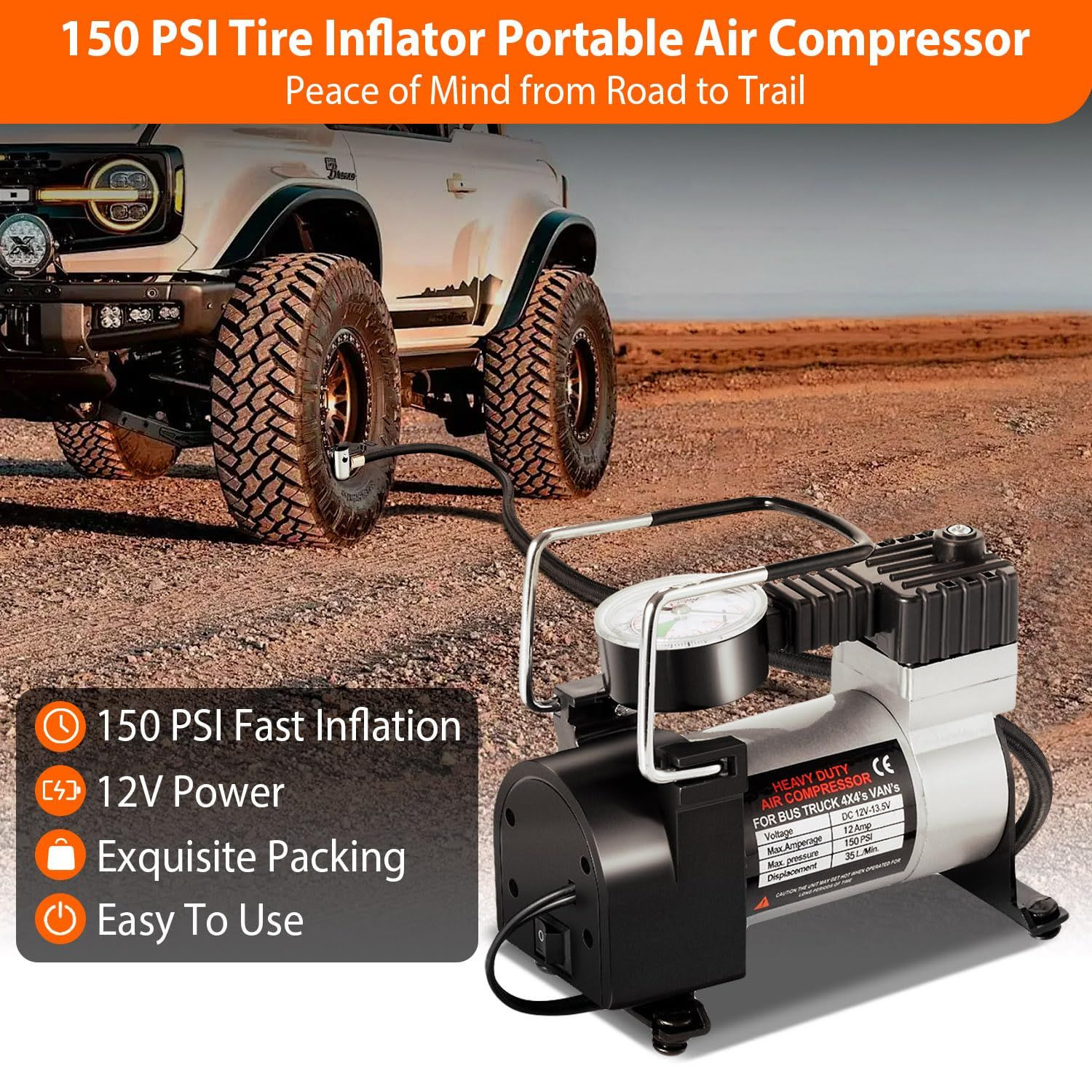 Car Emergency Kit with Air Compressor,Roadside for…