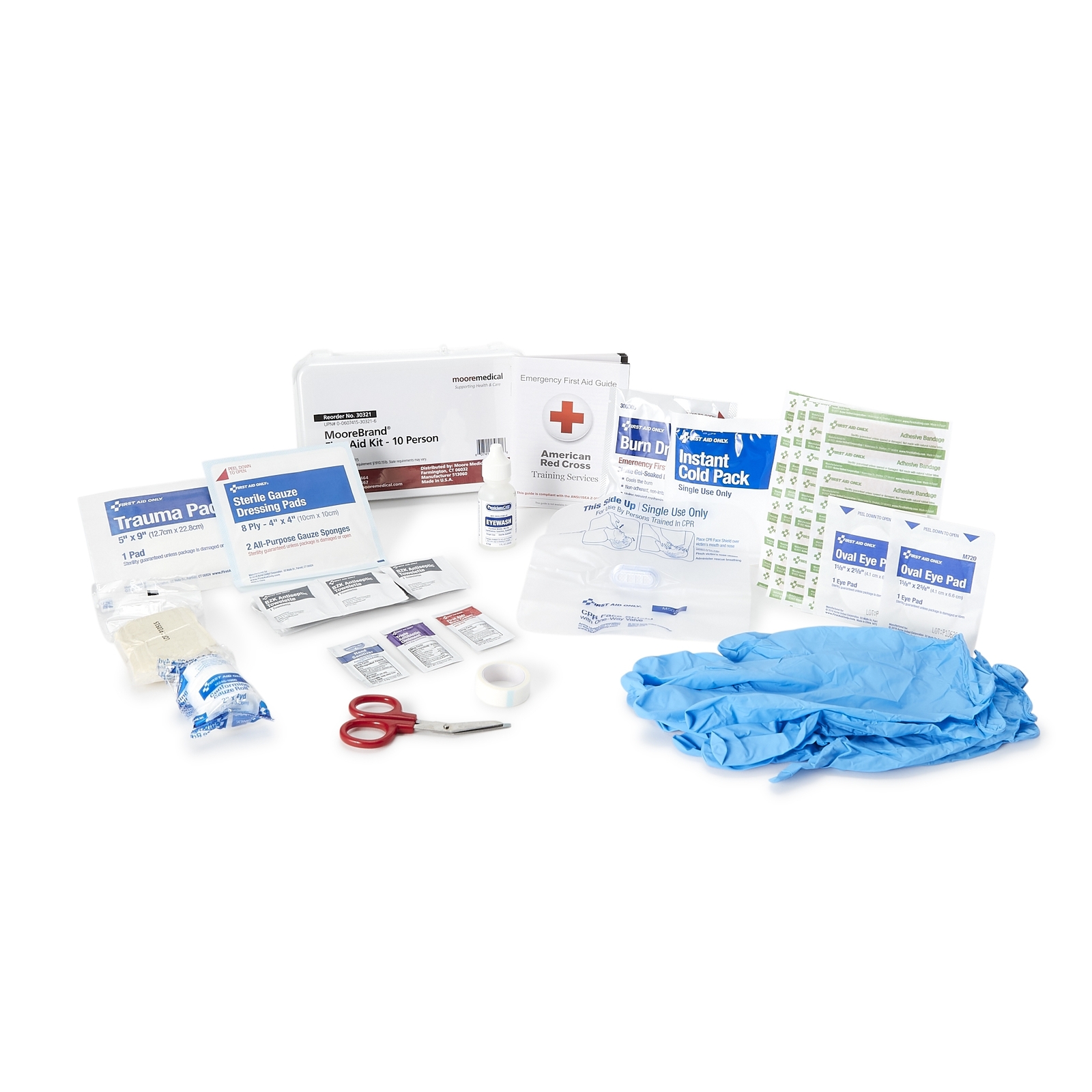 McKesson 10 Person Wall Mount First Aid Kit Plastic Case