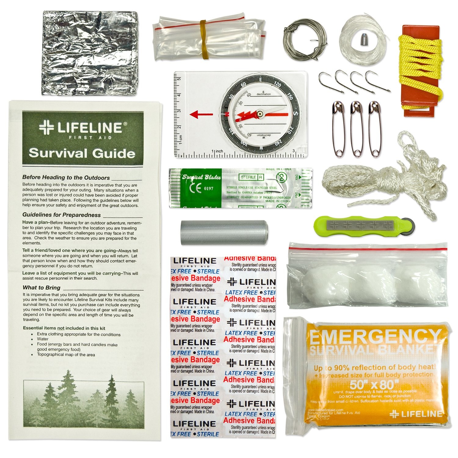 Lifeline 26-Piece Ultralight Survival Kit One Color