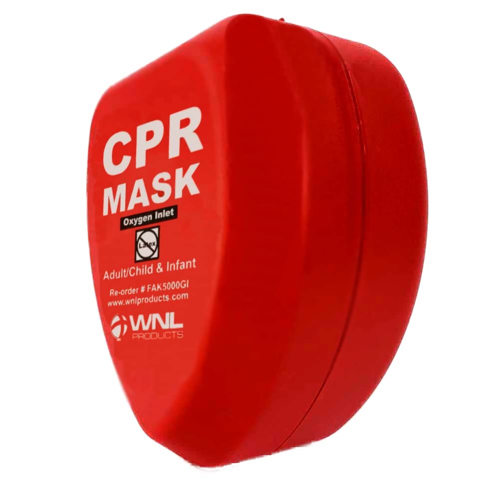CPR Rescue Mask Kit: Adult/Child/Infant Pocket Resuscitator with Hard Case